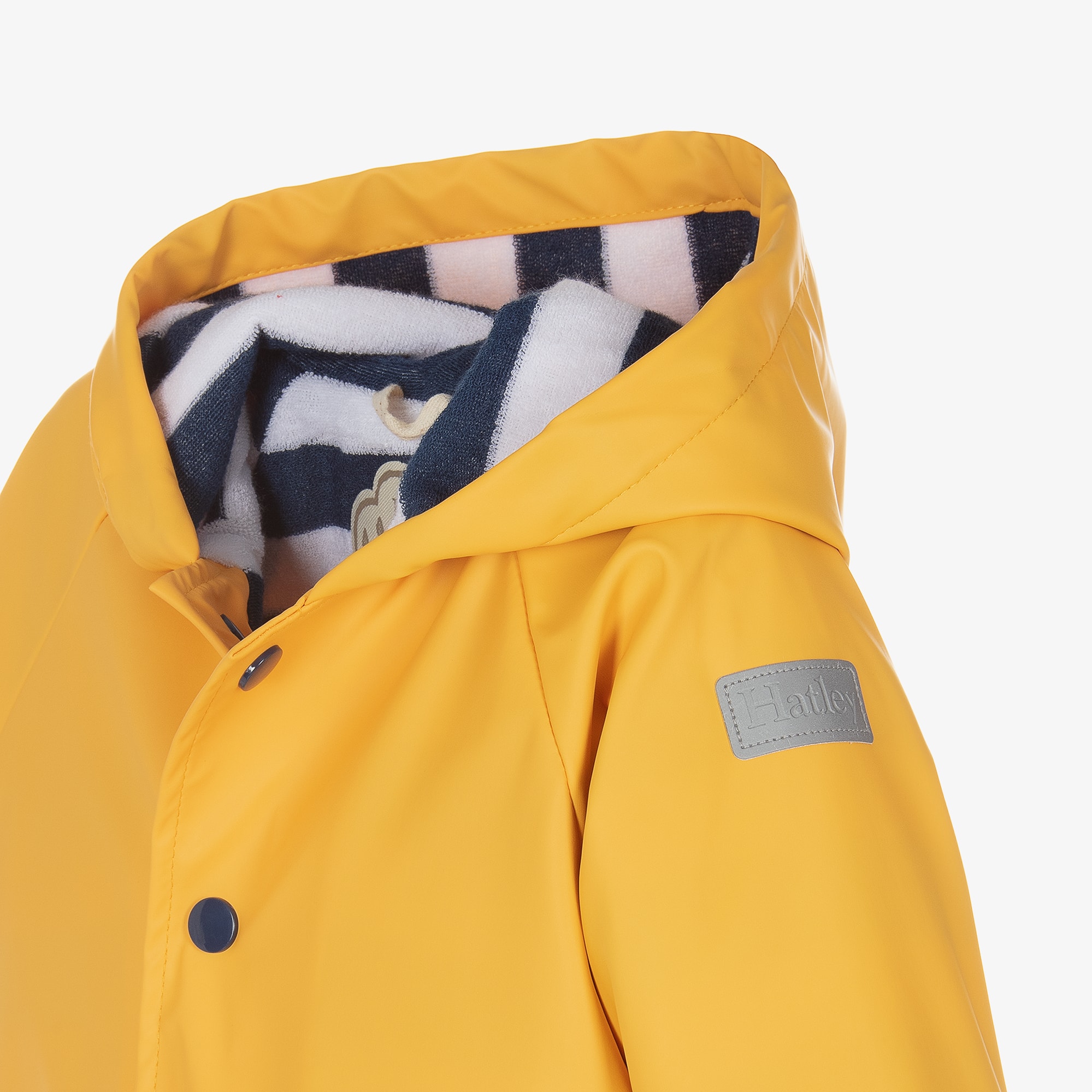 Yellow Hooded Baby Raincoat - View 4