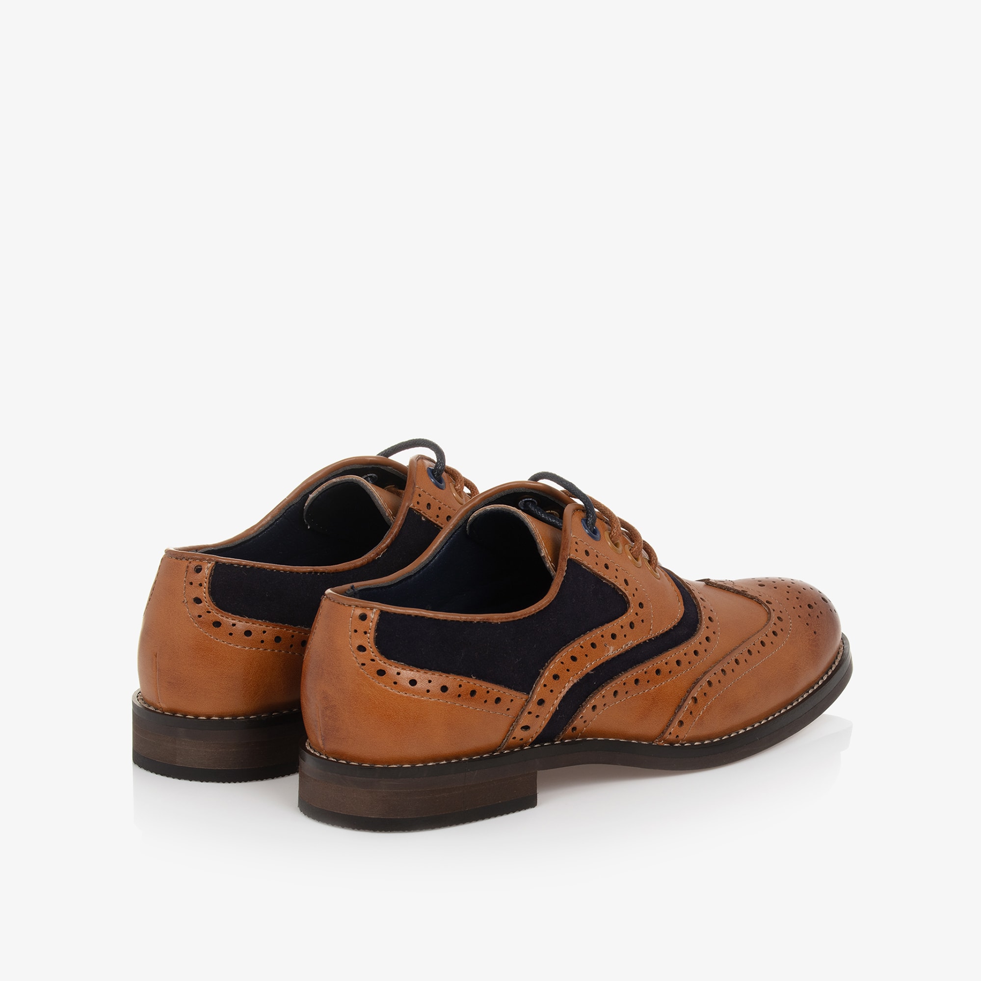Boys Brown Lace-Up Brogues - View 3