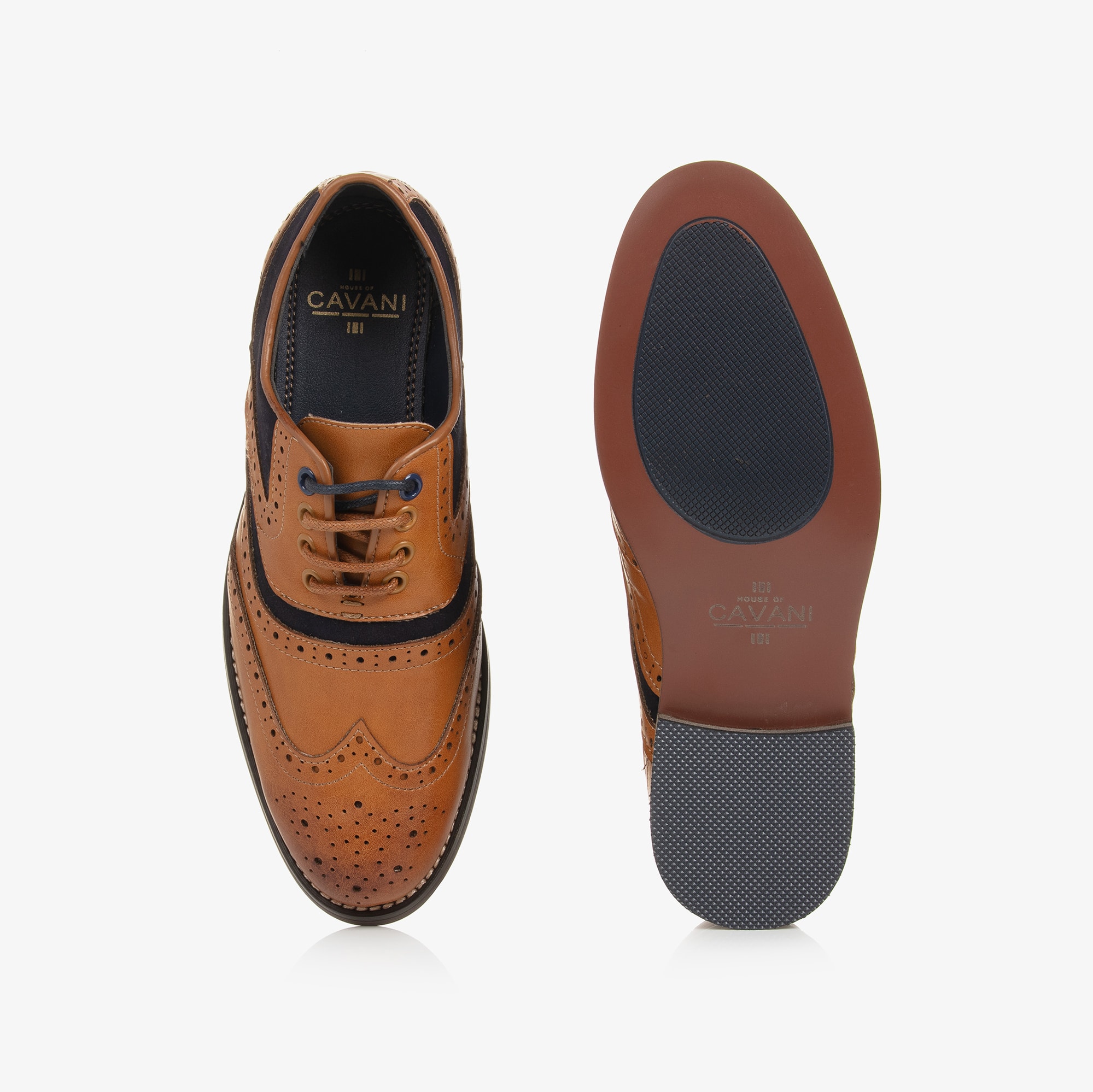 Boys Brown Lace-Up Brogues - View 4