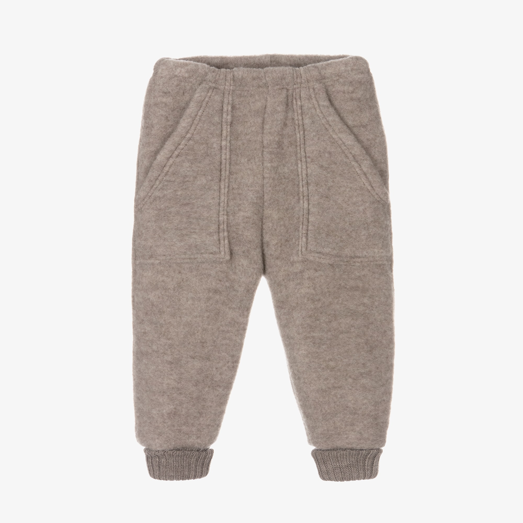 Blue Thermal Wool Joggers - View 1