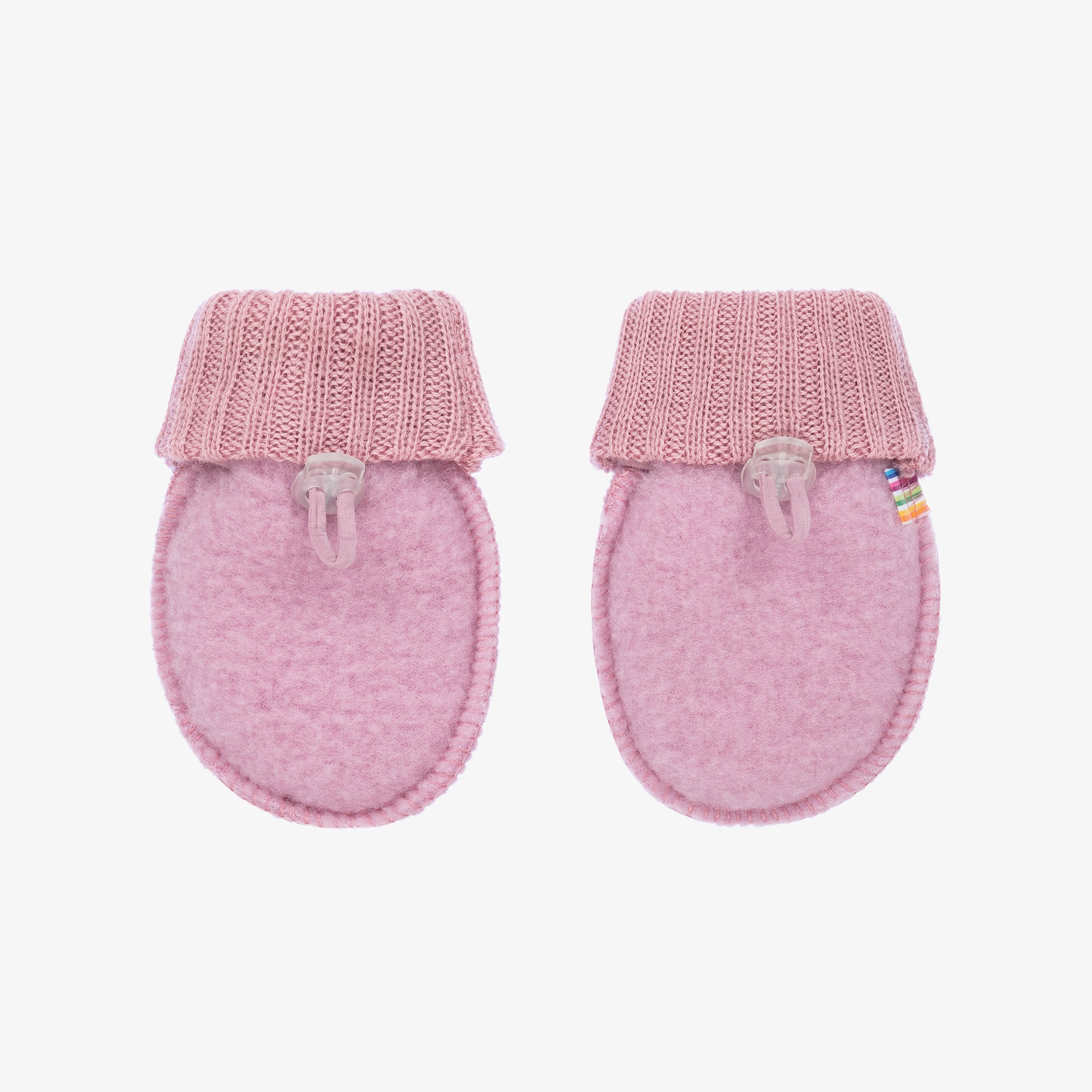 Dark Pink Merino Wool Mittens - View 1