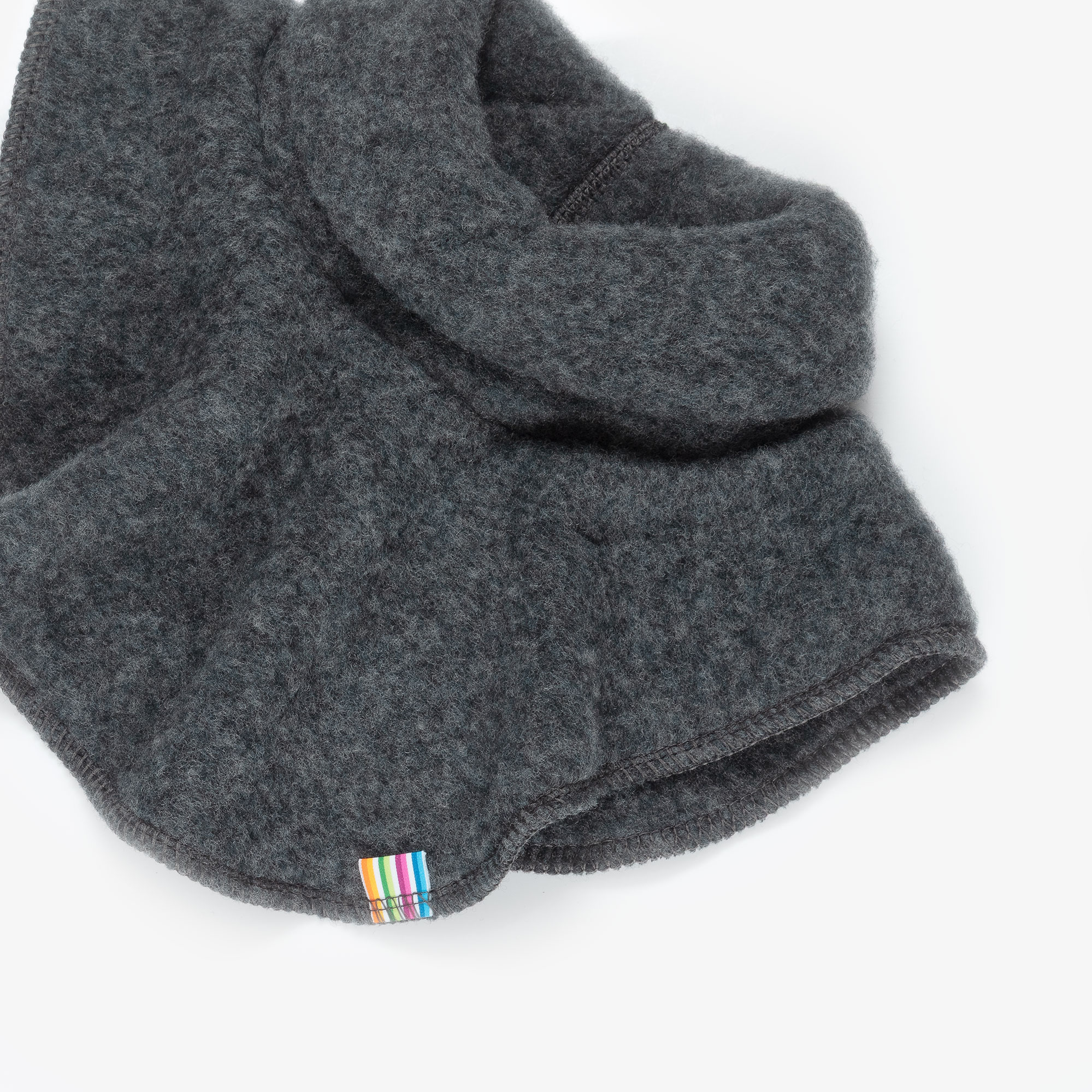 Grey Merino Wool Roll Neck Snood - View 3