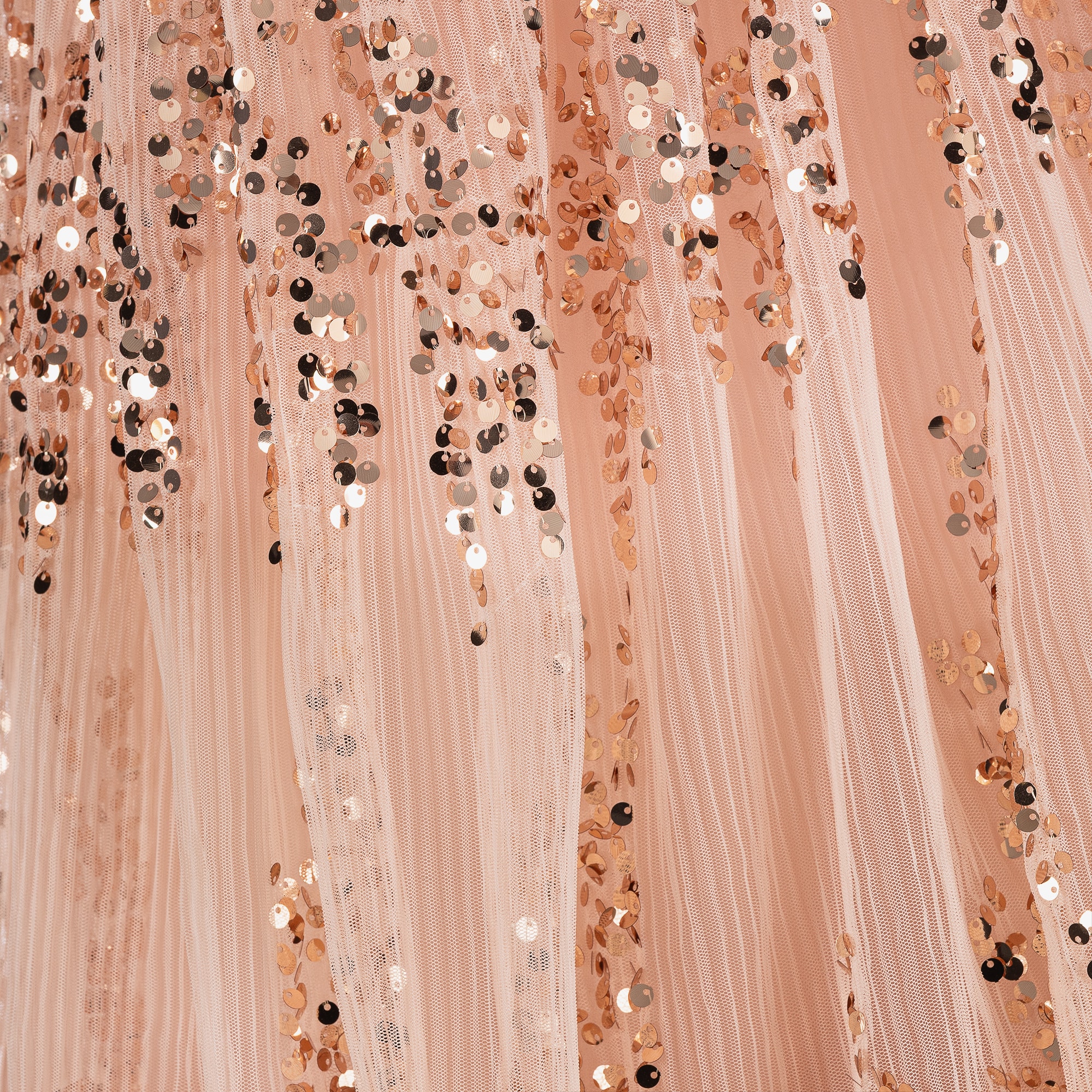 Girls Pink Plissé Tulle Sequinned Skirt - View 3