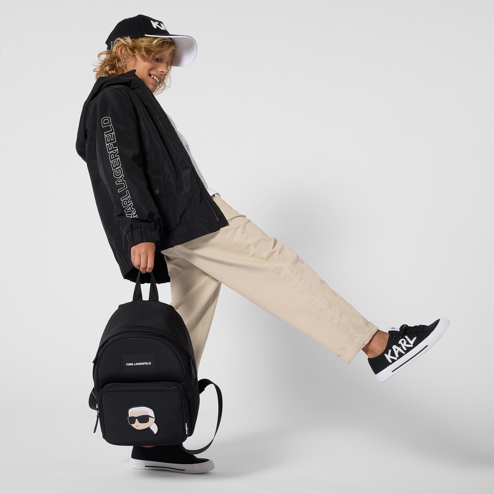 Karl Ikonik Black Backpack (30cm) - View 2