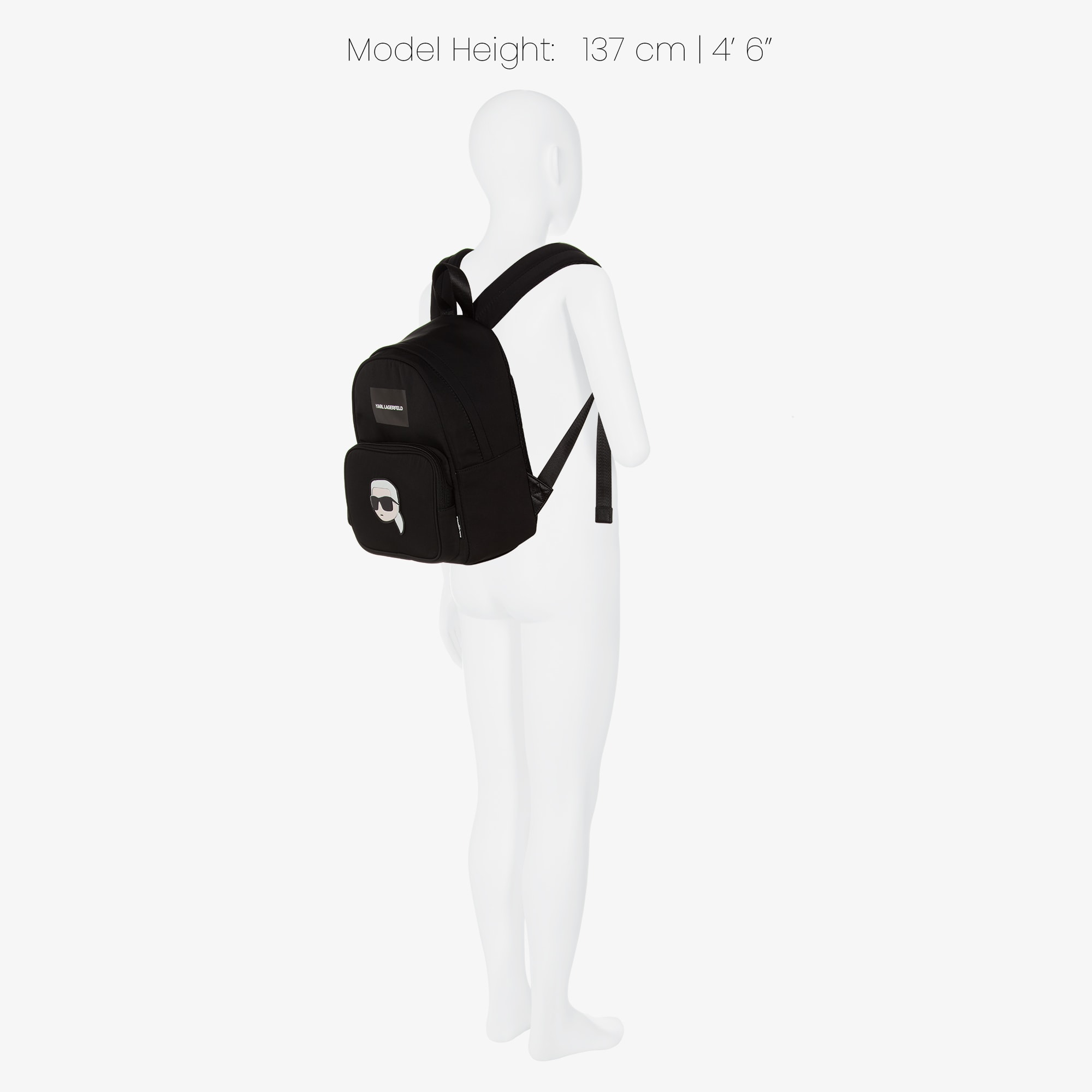 Karl Ikonik Black Backpack (30cm) - View 3