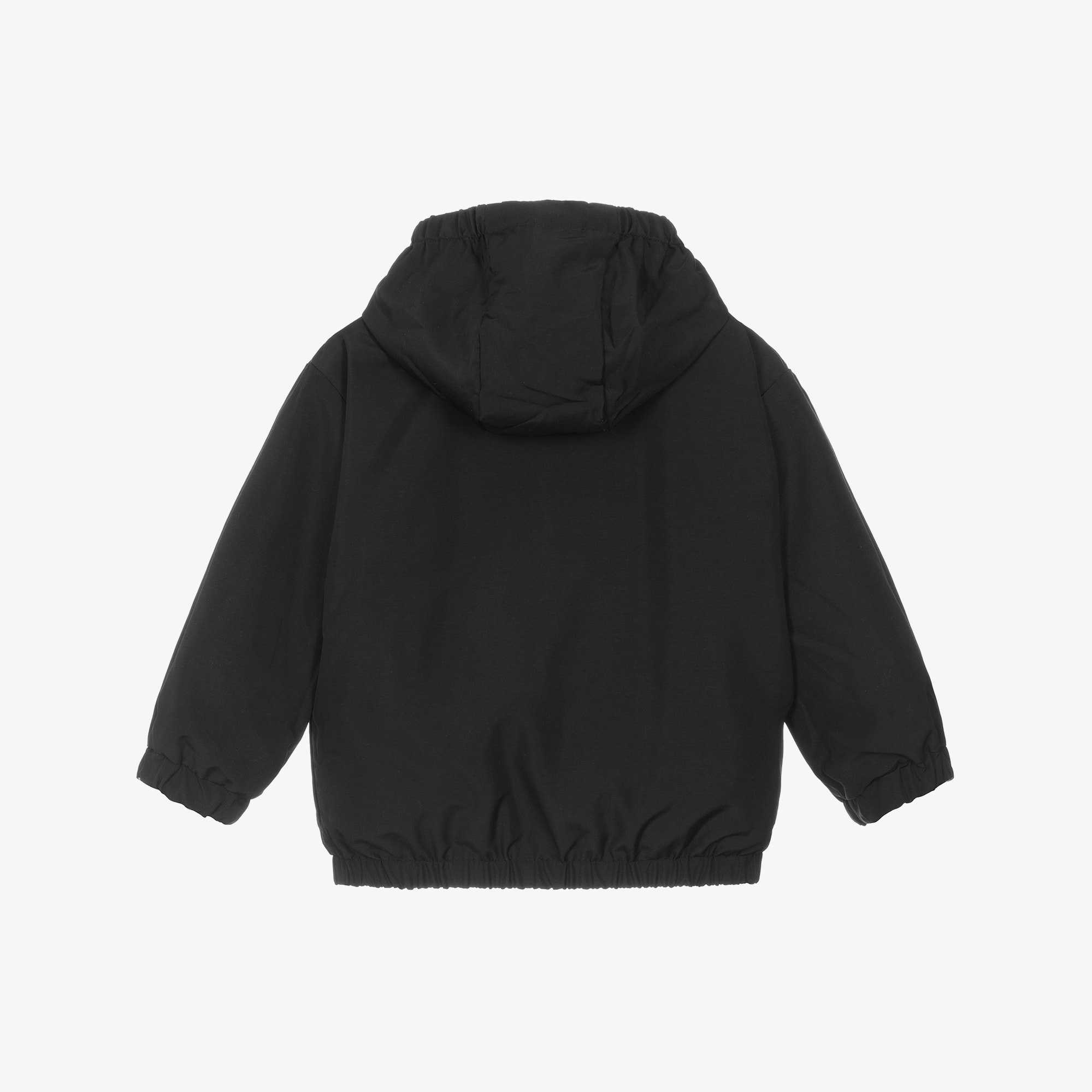 Black Lunar New Year Reversible Hooded Jacket - View 6