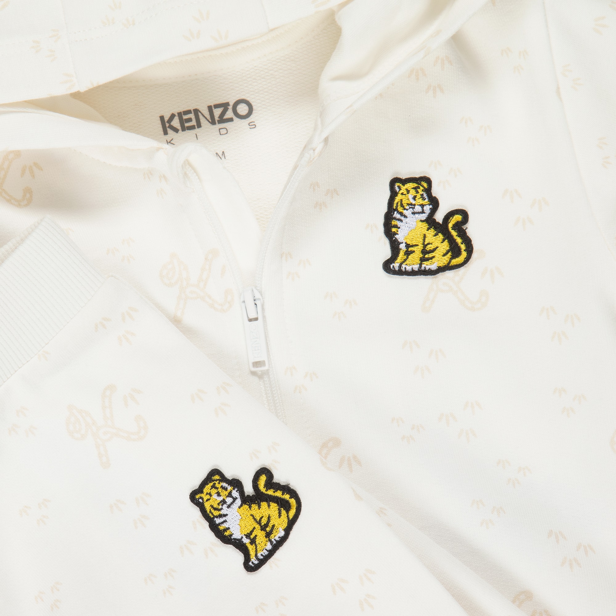 Ivory & Beige Cotton Baby Tracksuit Set - View 4