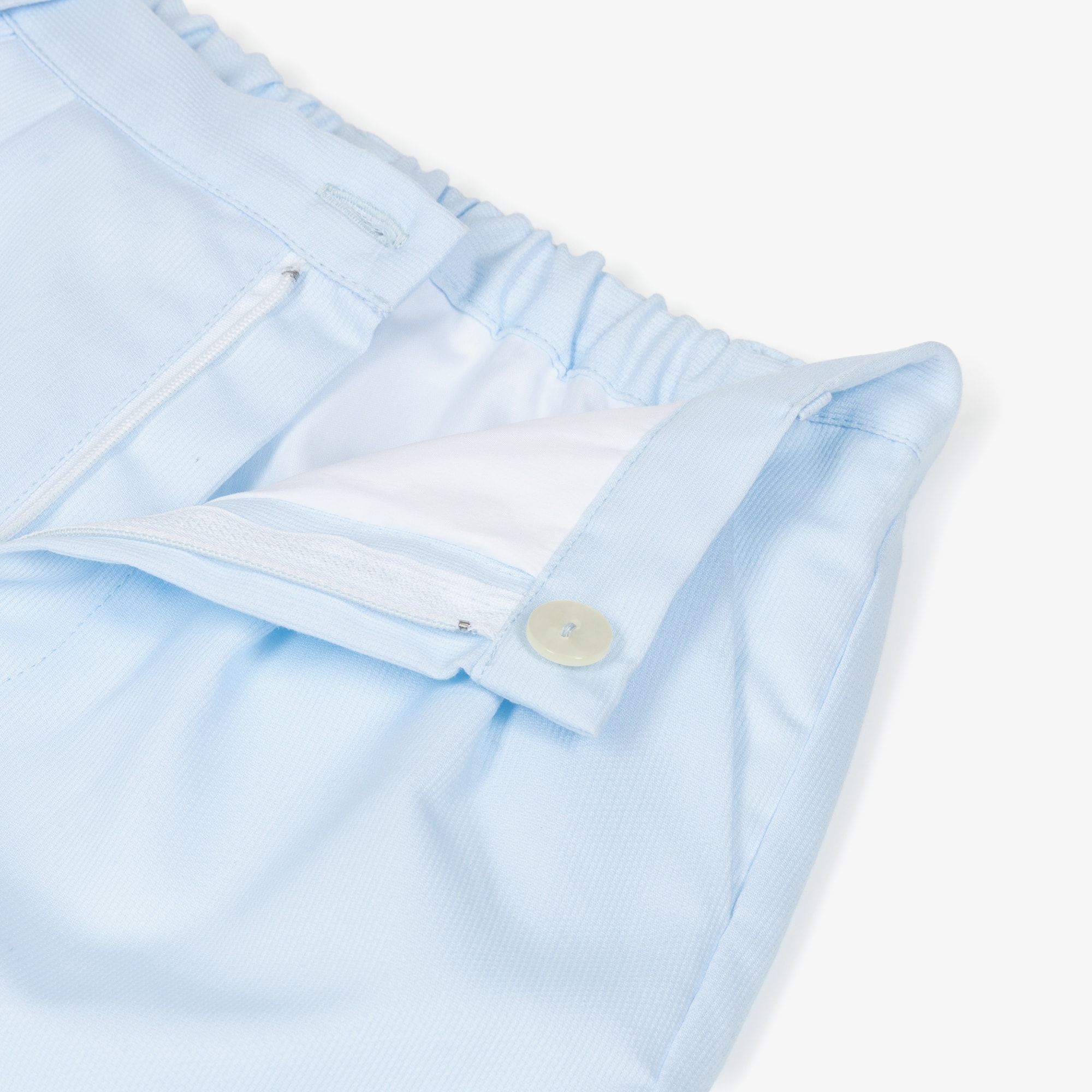 Boys Ivory Shirt & Blue Shorts Set - View 5