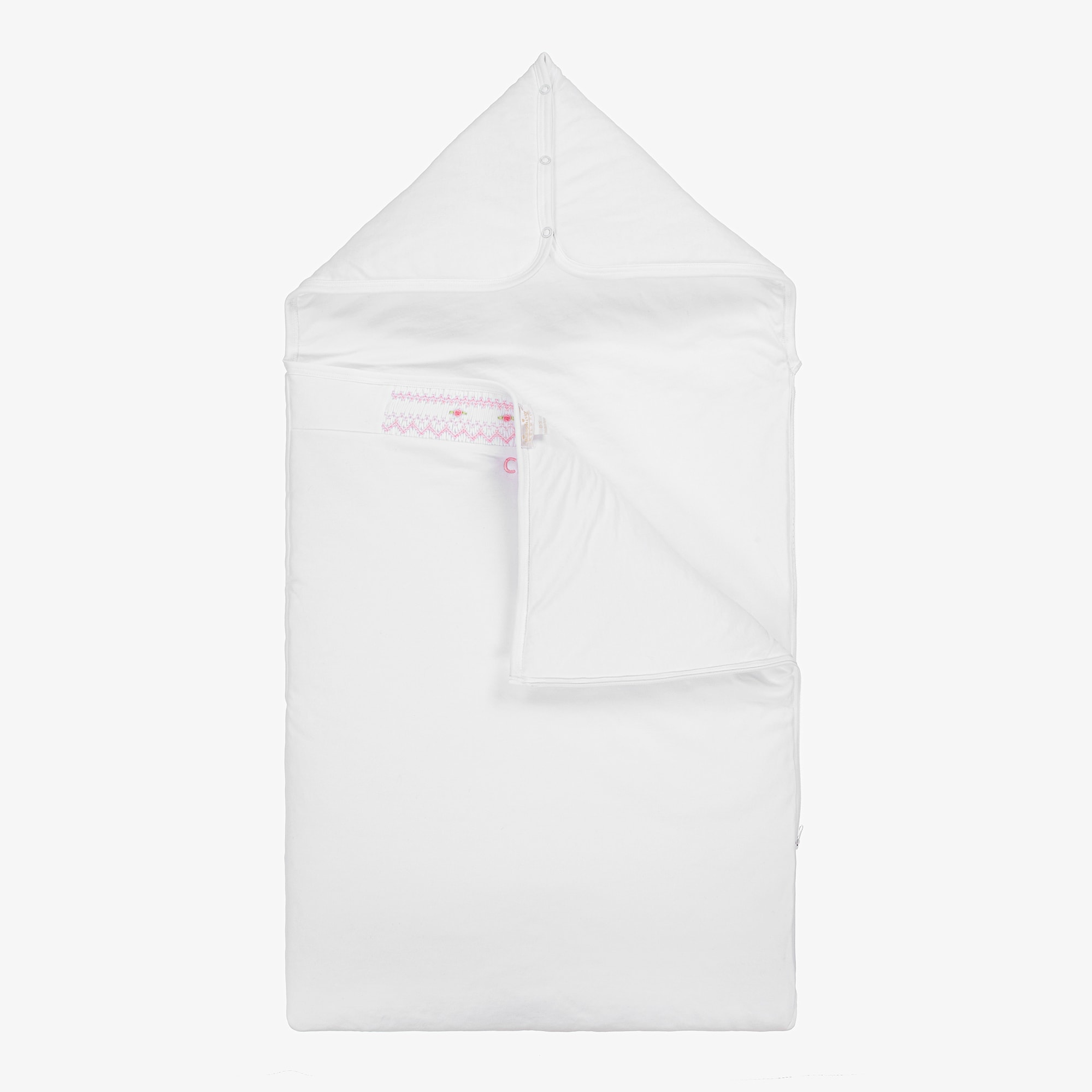Personalised White Cotton Fall Bishop Nest (78cm) - View 3