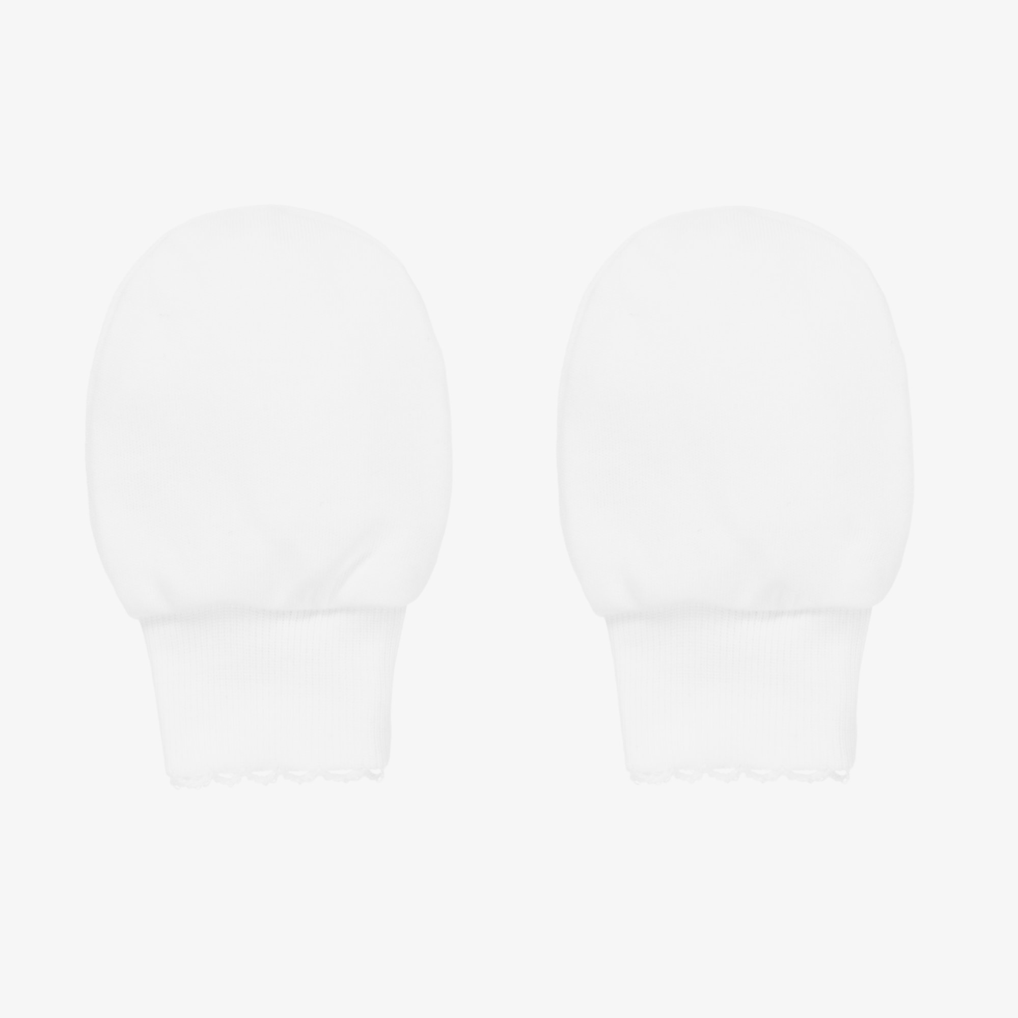 Pink Pima Cotton Scratch Mittens - View 1