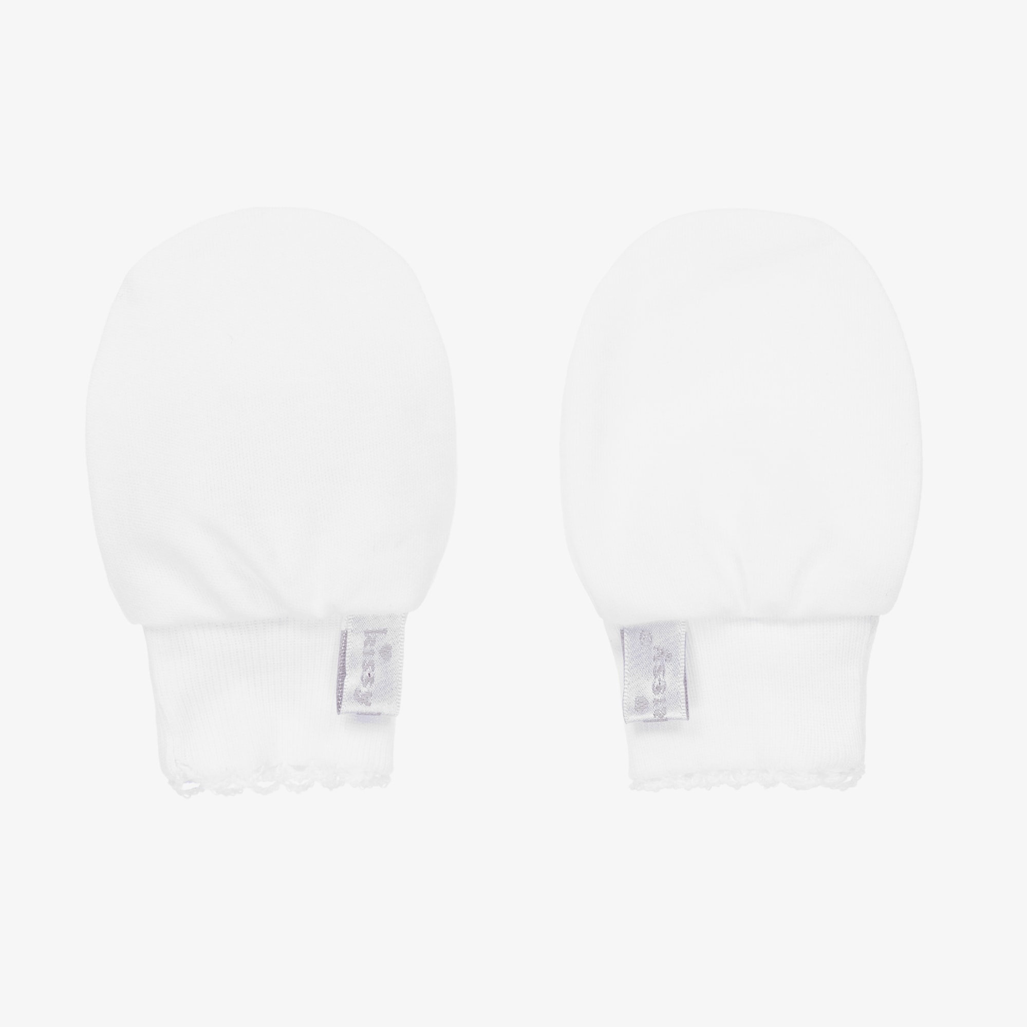 Pink Pima Cotton Scratch Mittens - View 2