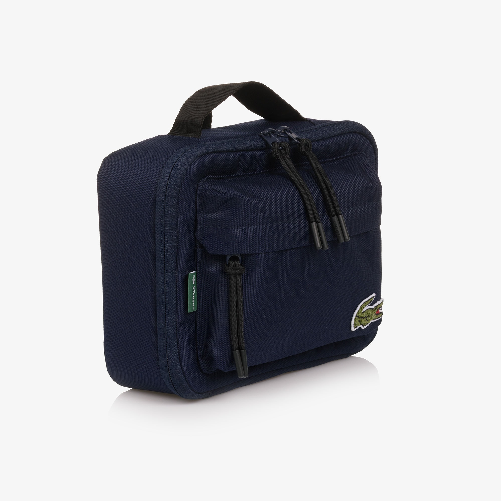 Navy Blue Lunch Bag with Crocodile Logo Patch (27cm) - View 3