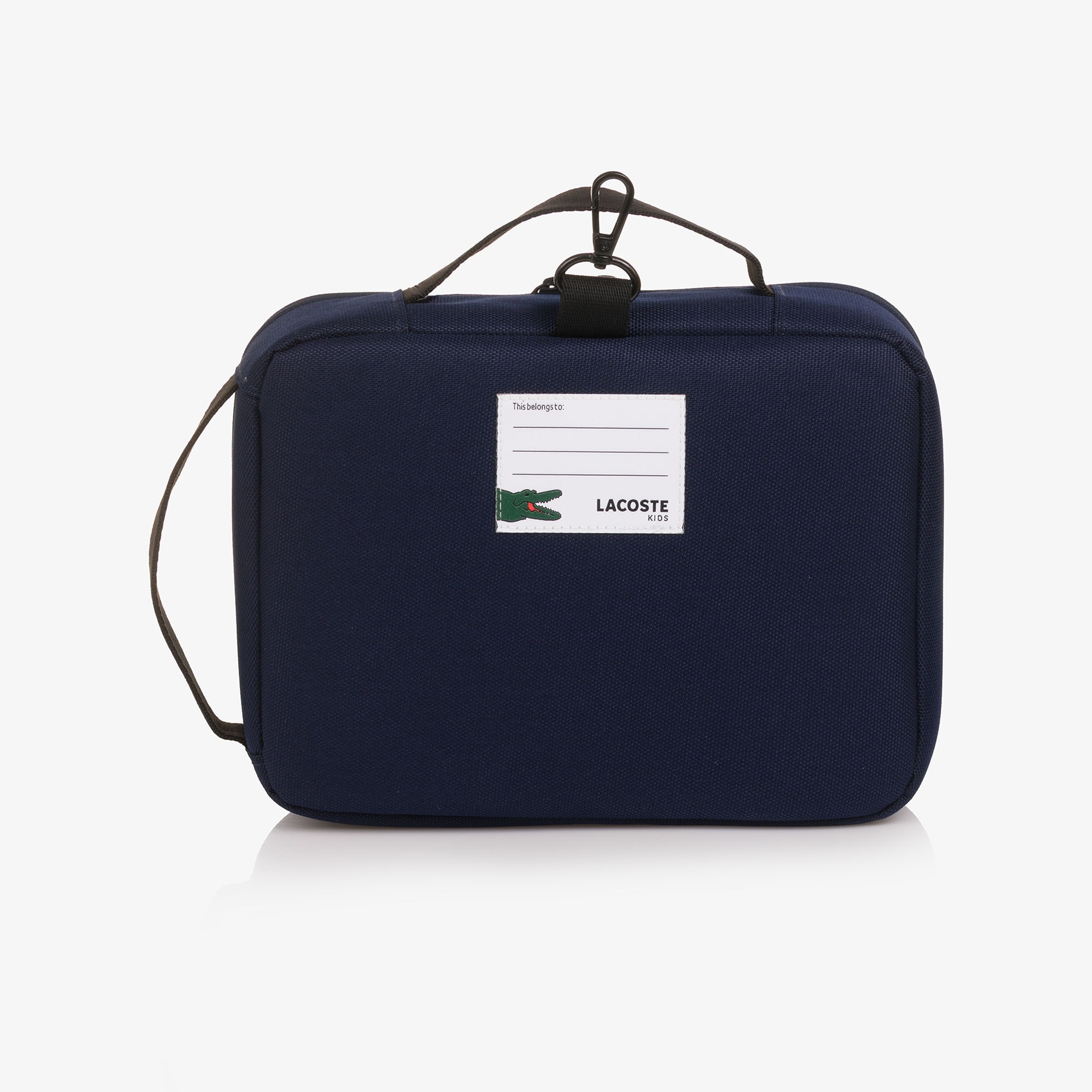 Navy Blue Lunch Bag with Crocodile Logo Patch (27cm) - View 4