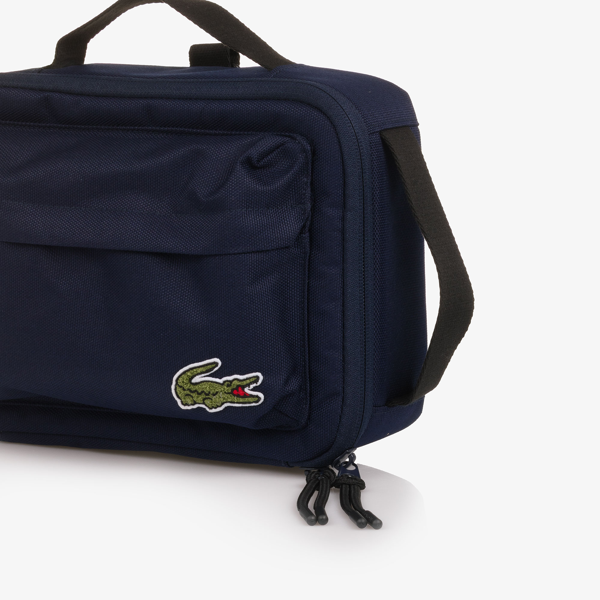 Navy Blue Lunch Bag with Crocodile Logo Patch (27cm) - View 6