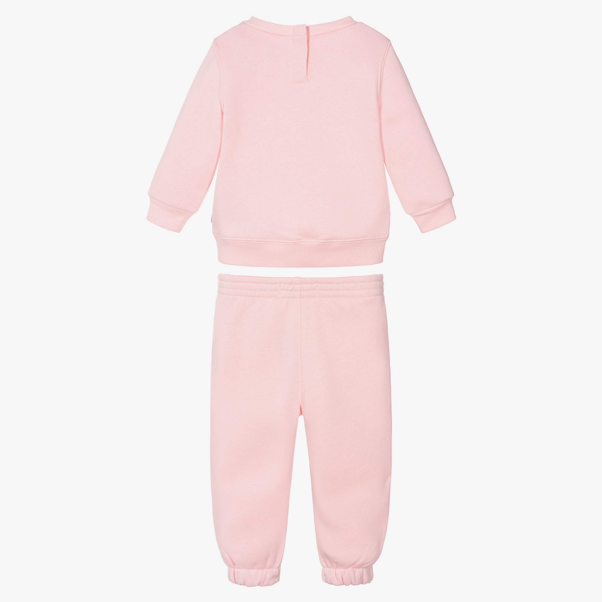 Girls Pink Jersey Batwing Logo Tracksuit - View 3