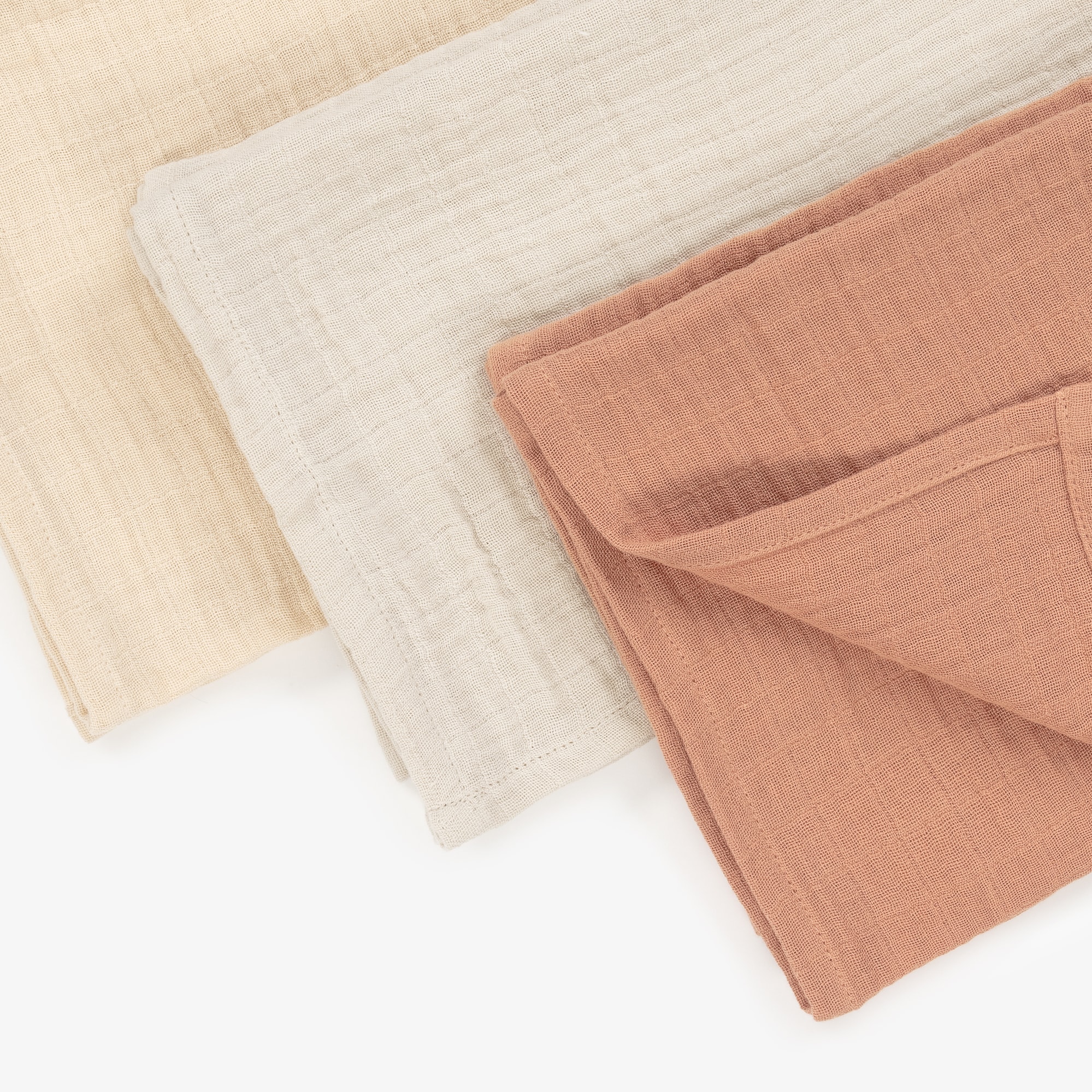 Blue & Beige Cotton Muslins (3 Pack) - View 6