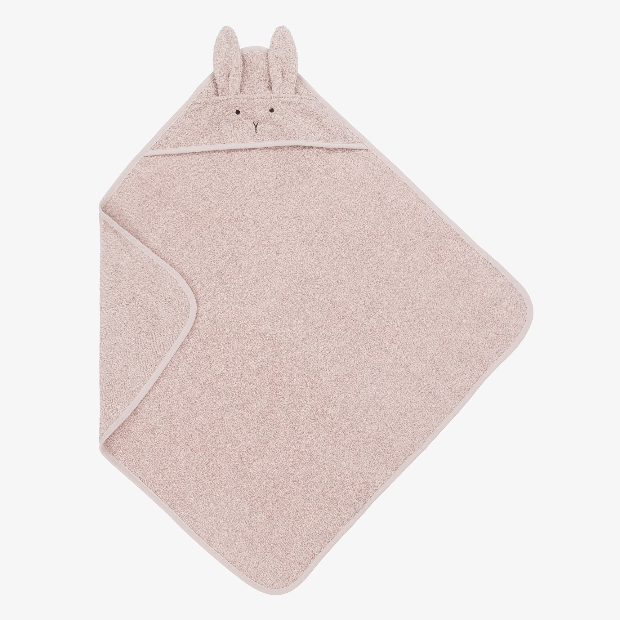 Pink Cotton Bunny Hooded Towel (70cm) - View 1