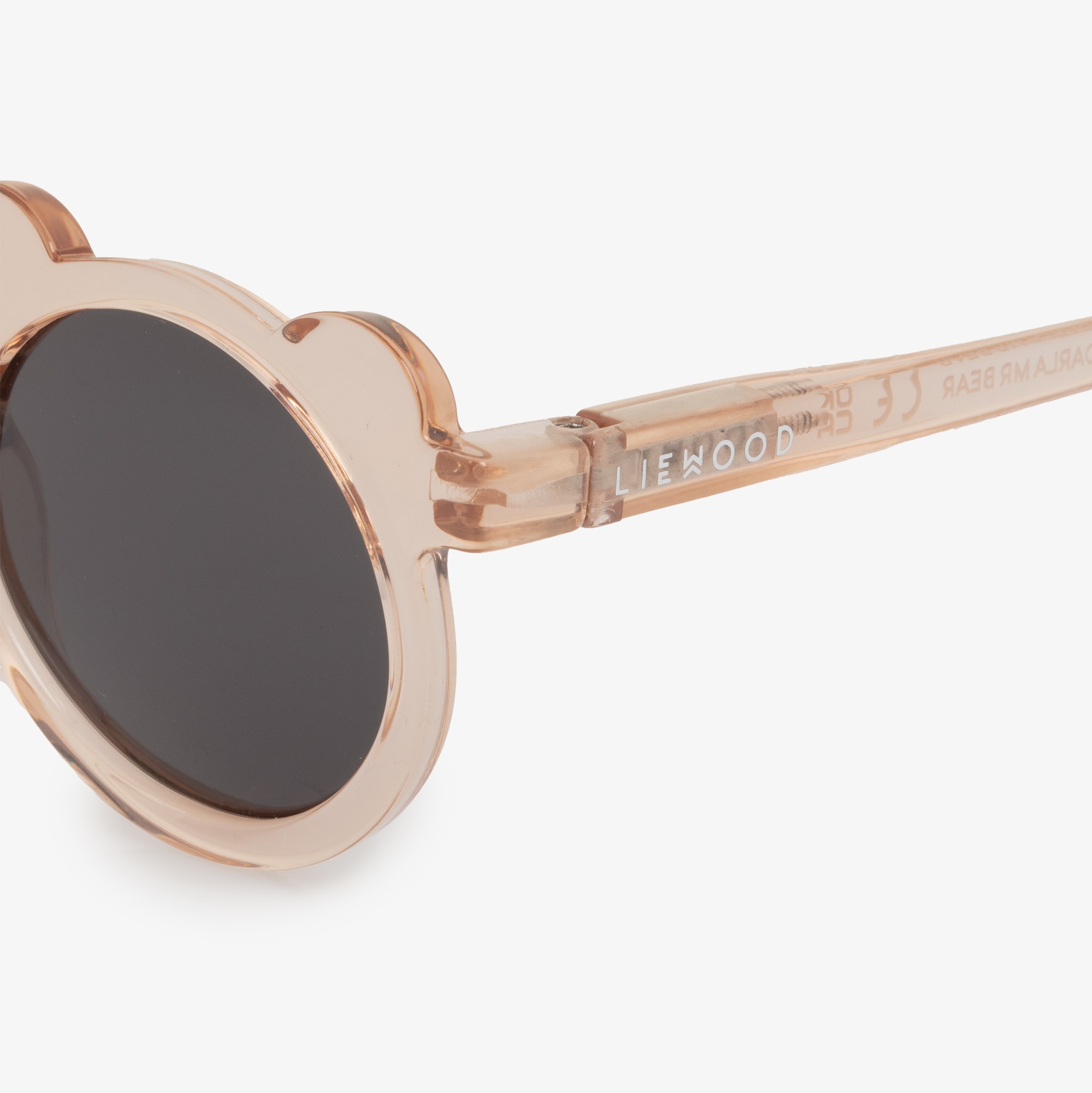 Rose Pink Transparent Bear Sunglasses - View 5