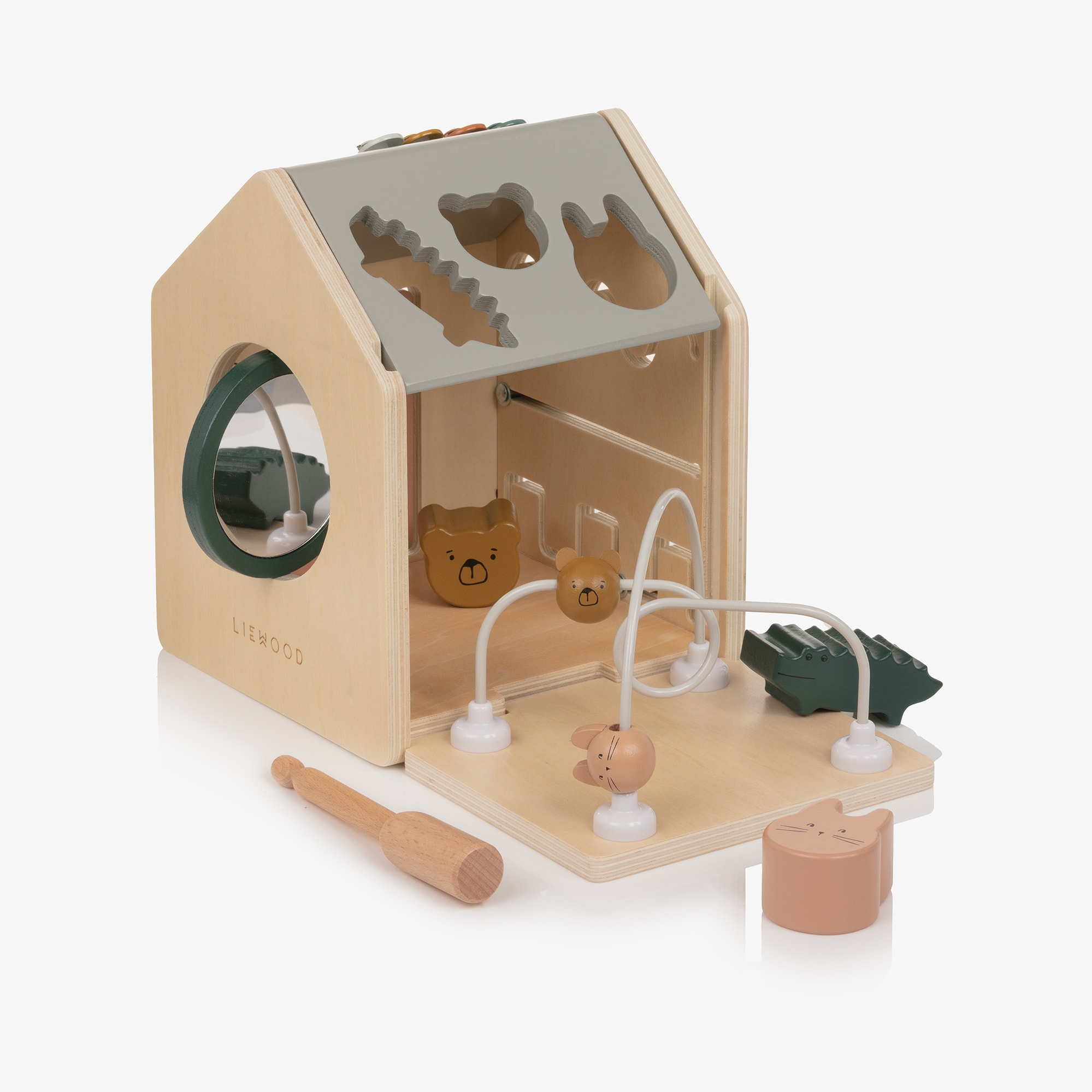 Wooden Activity Cube Toy (21cm) - View 1