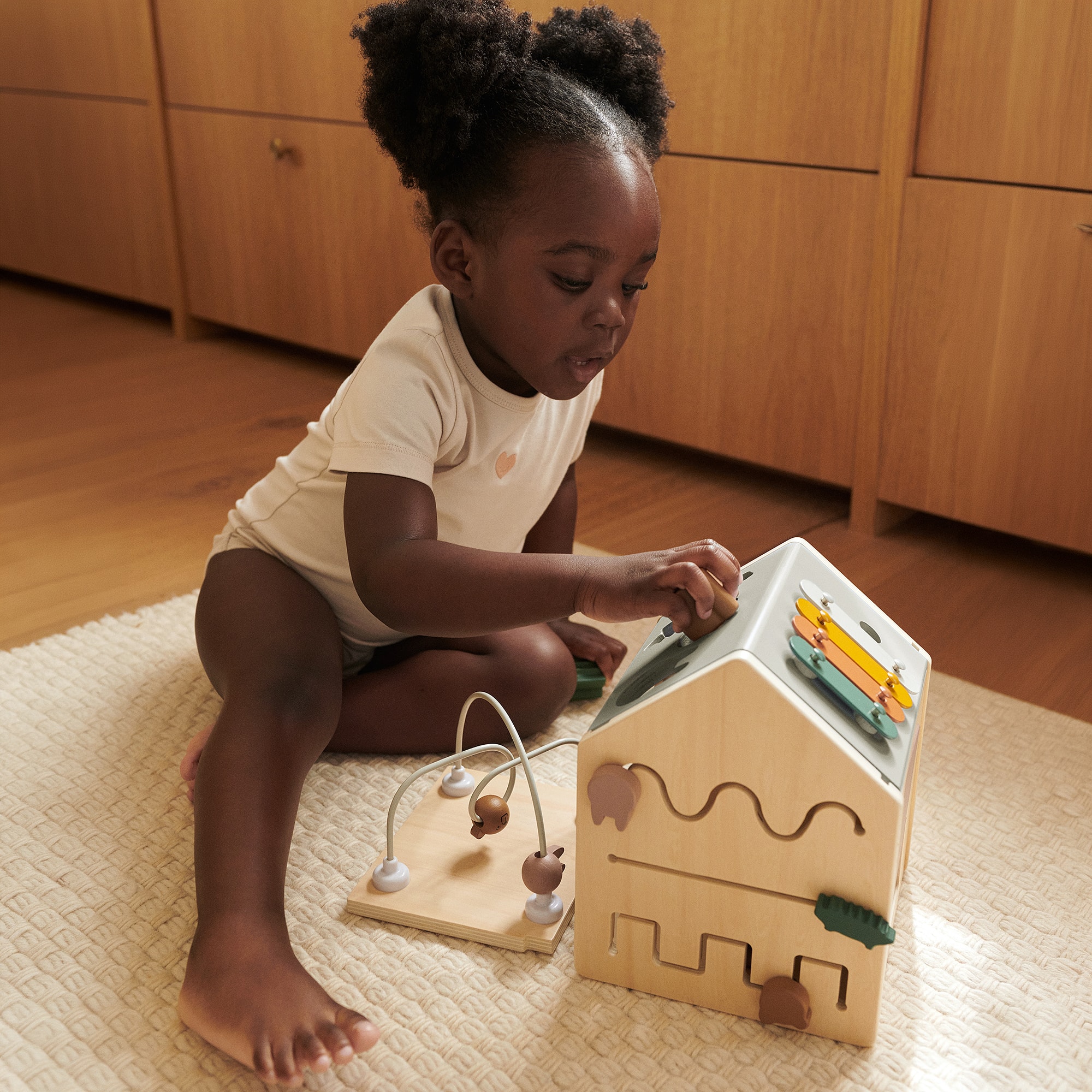 Wooden Activity Cube Toy (21cm) - View 2