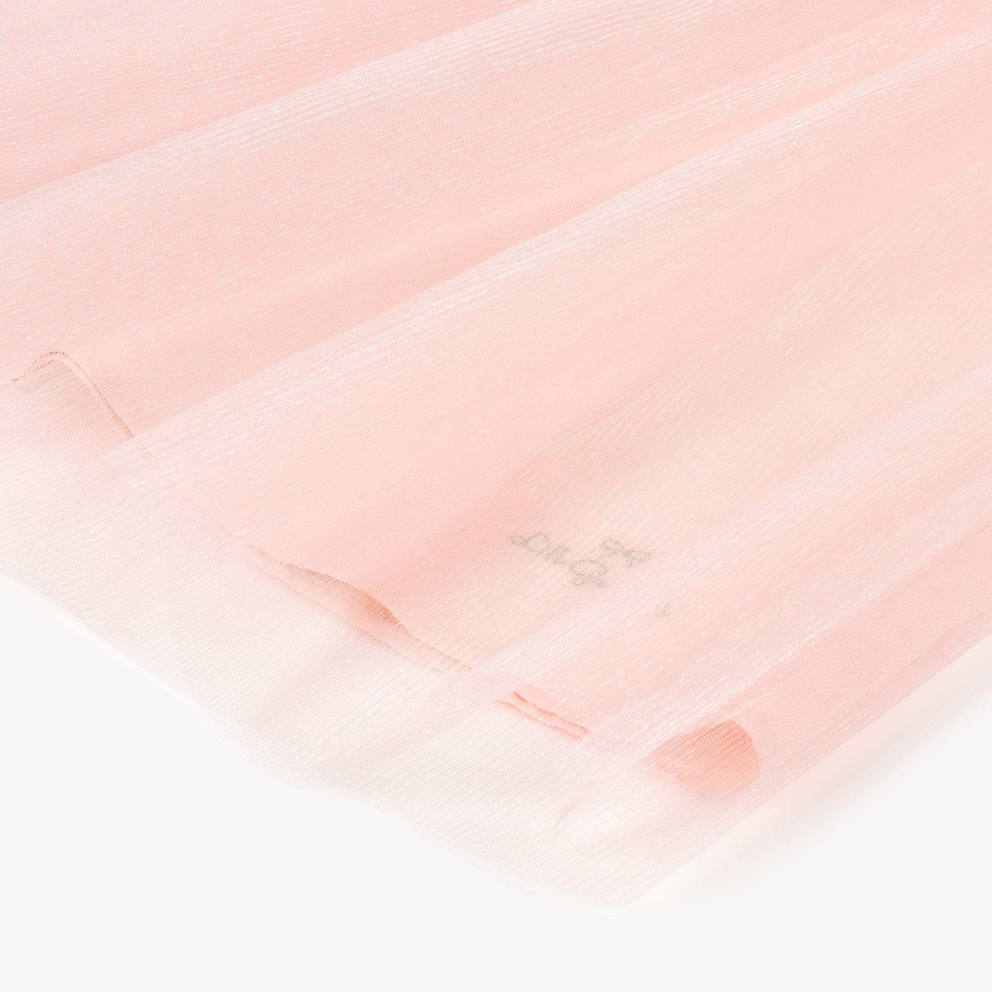 Girls Pink Shimmery Tulle Midi Skirt - View 4