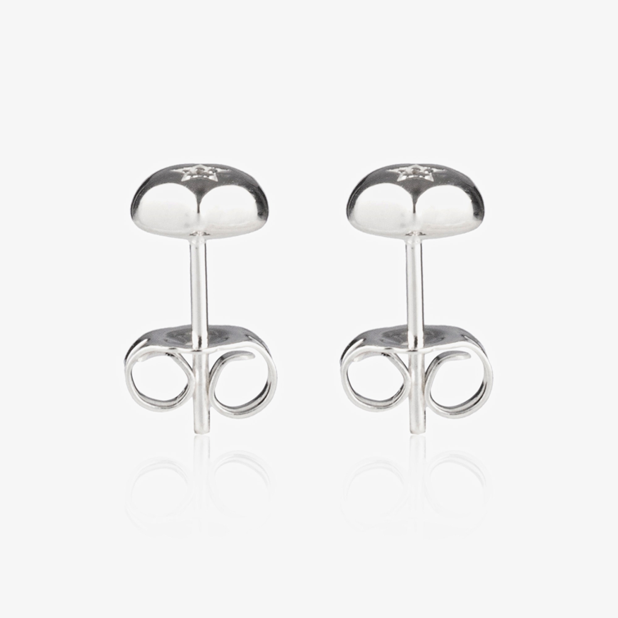 Girls Sterling Silver Diamond Heart Earrings - View 3