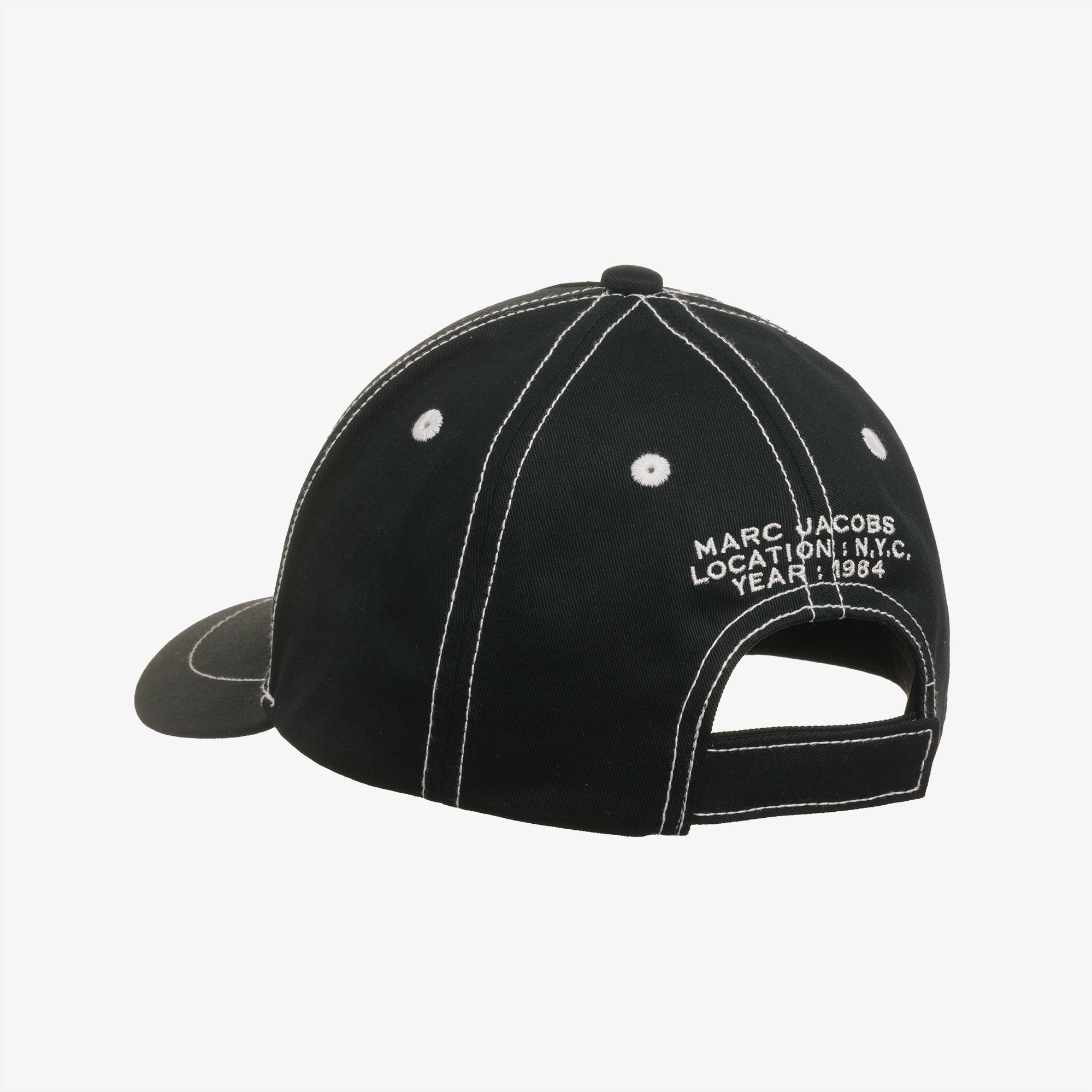 Black Cotton Cap with NYC Logo - View 4