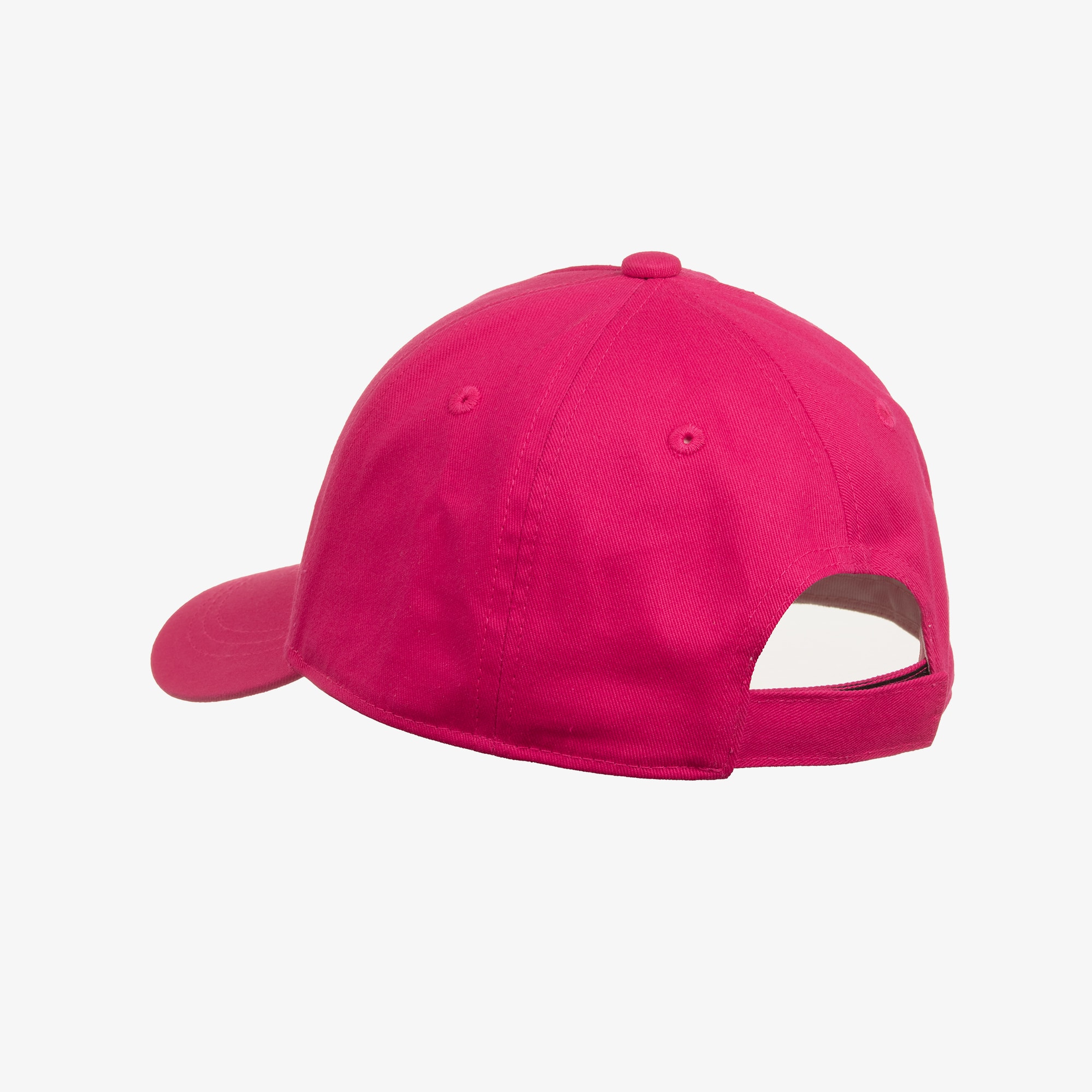 Girls Pink Cotton Twill Cap with Colourful Diamanté Logo - View 3