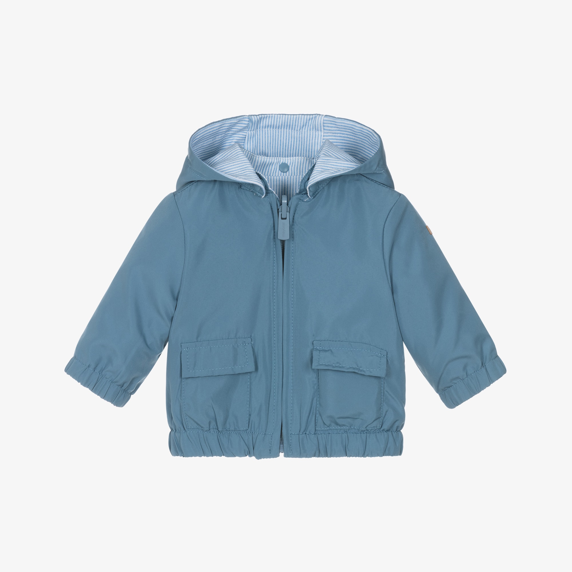 Baby Boys Blue Reversible Jacket - View 1