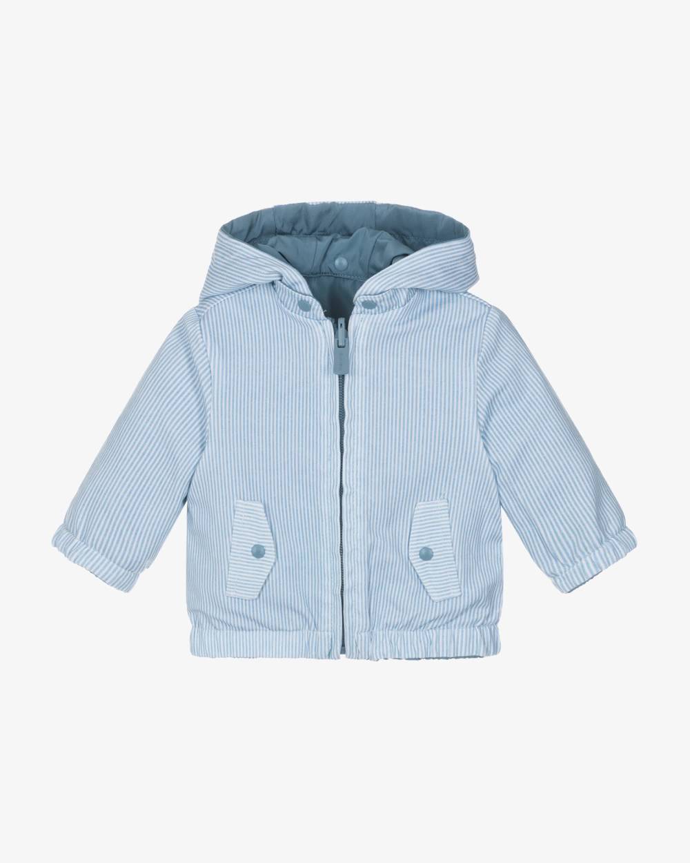 Baby Boys Blue Reversible Jacket - View 2