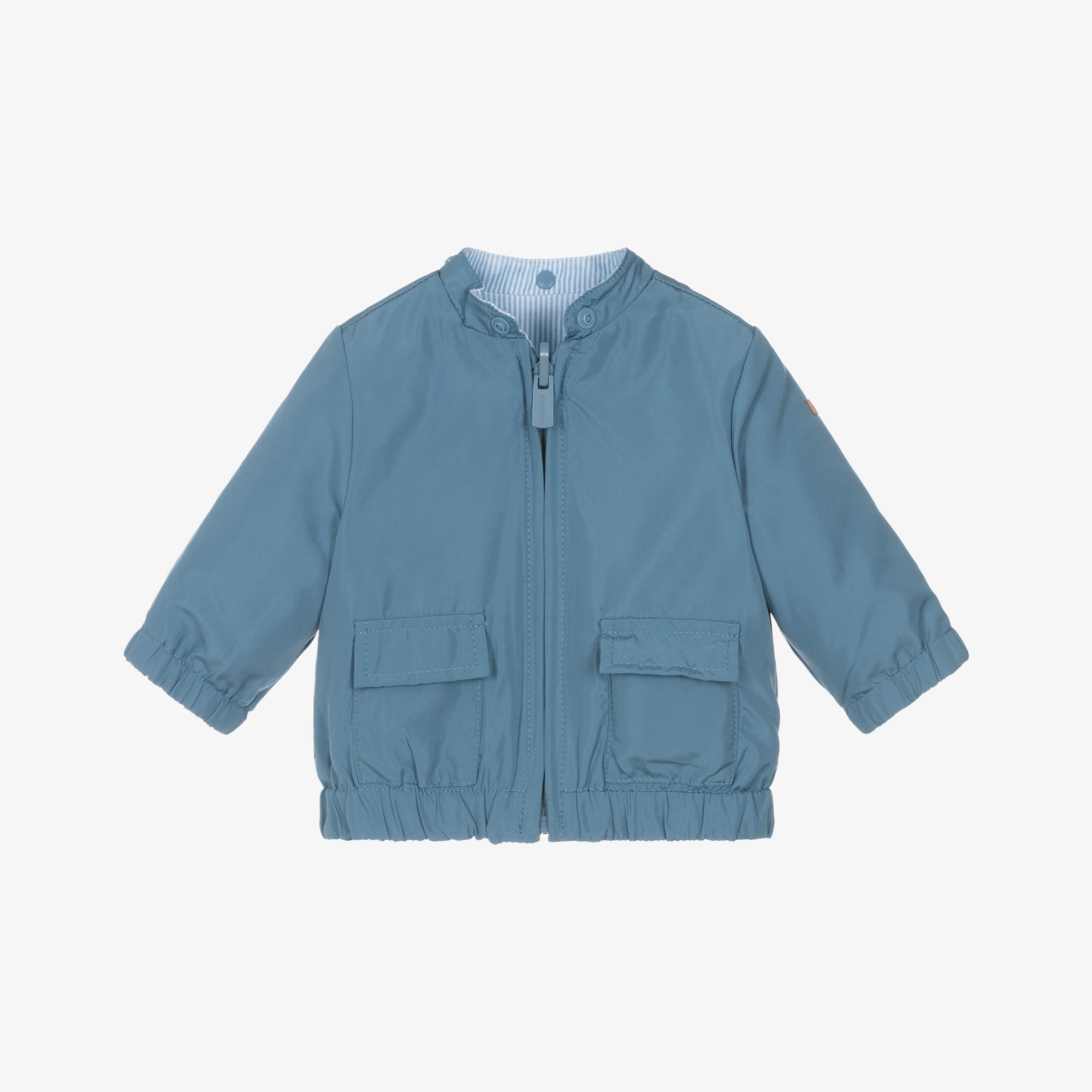 Baby Boys Blue Reversible Jacket - View 6