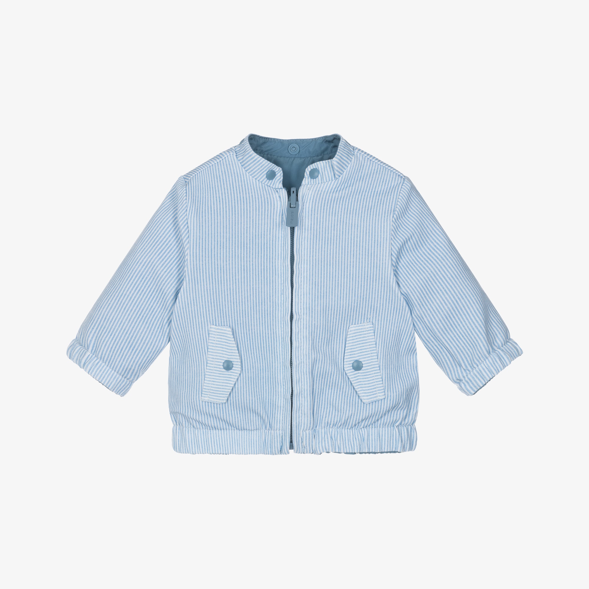 Baby Boys Blue Reversible Jacket - View 7
