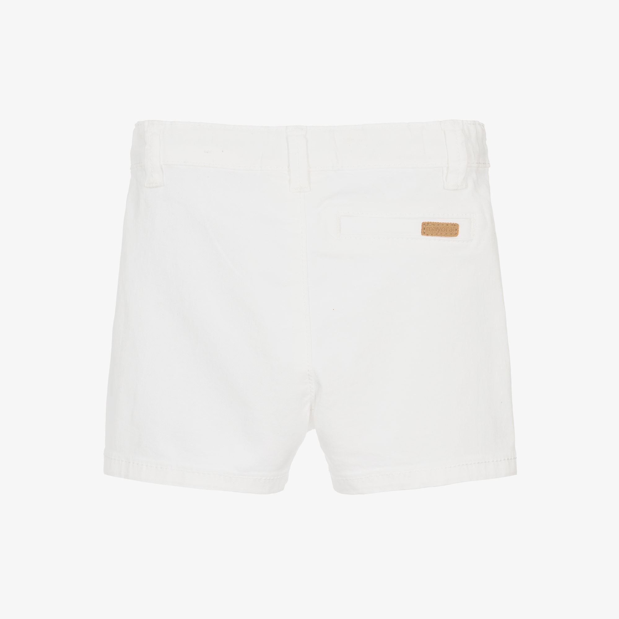 Baby Boys White Chino Style Cotton Shorts - View 2