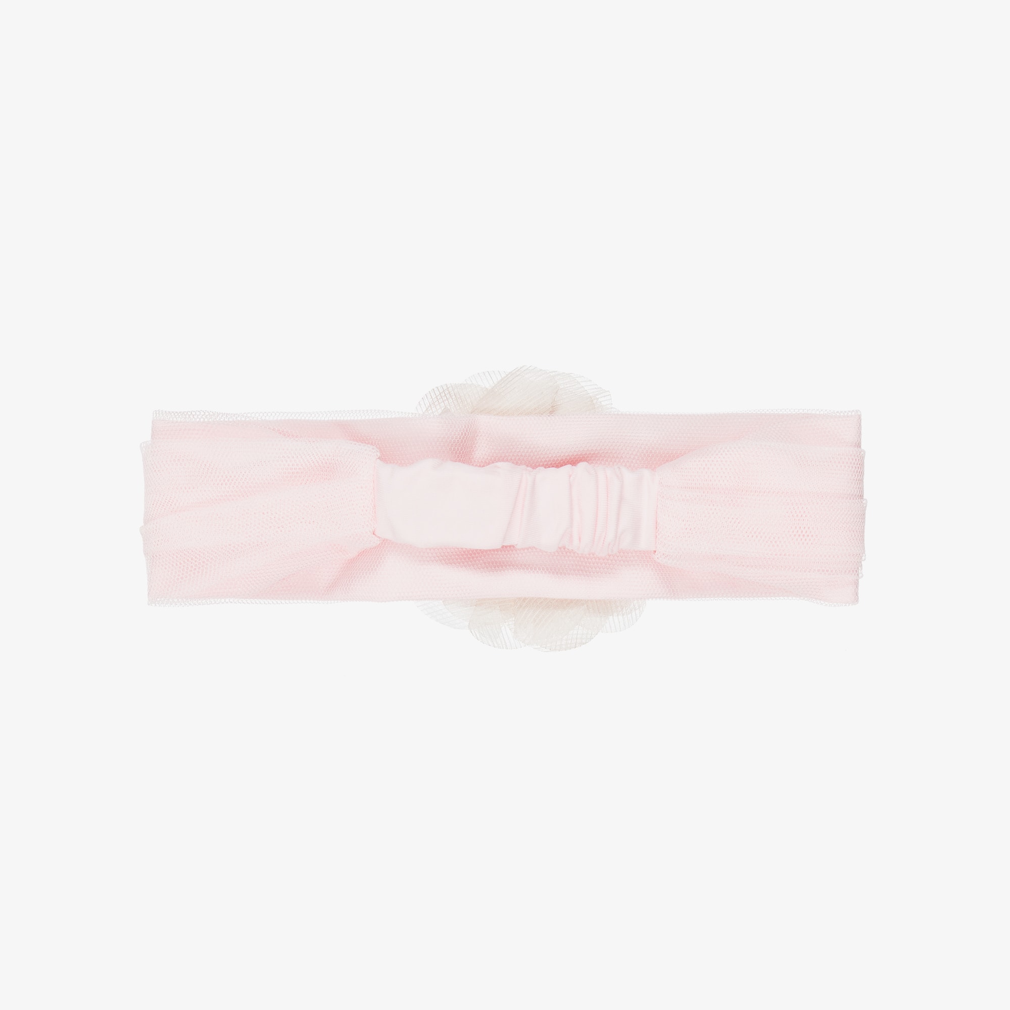 Baby Girls Ivory Headband with Flower Appliqué - View 3