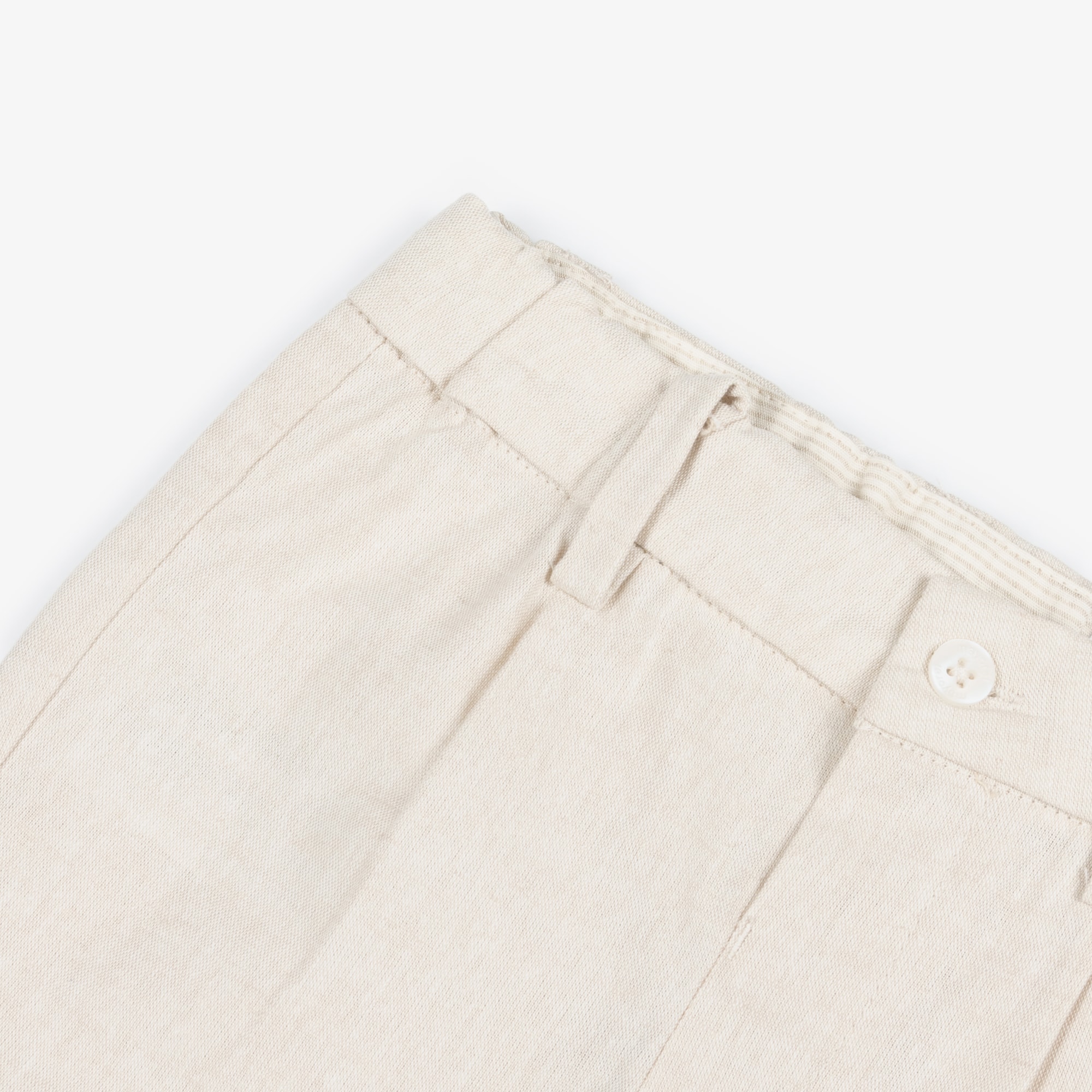 Boys Blue Cotton & Linen Trousers - View 5