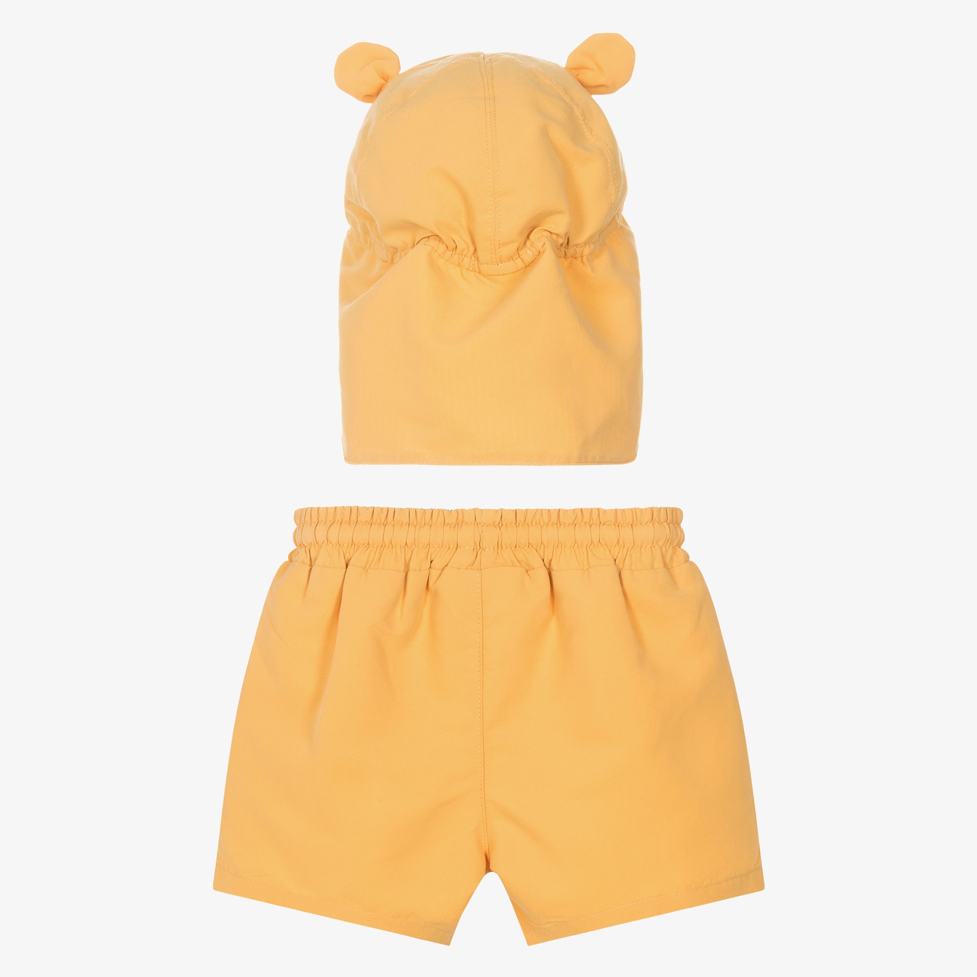 Boys Orange Hippo Print Swim Set (UPF40+) - View 2