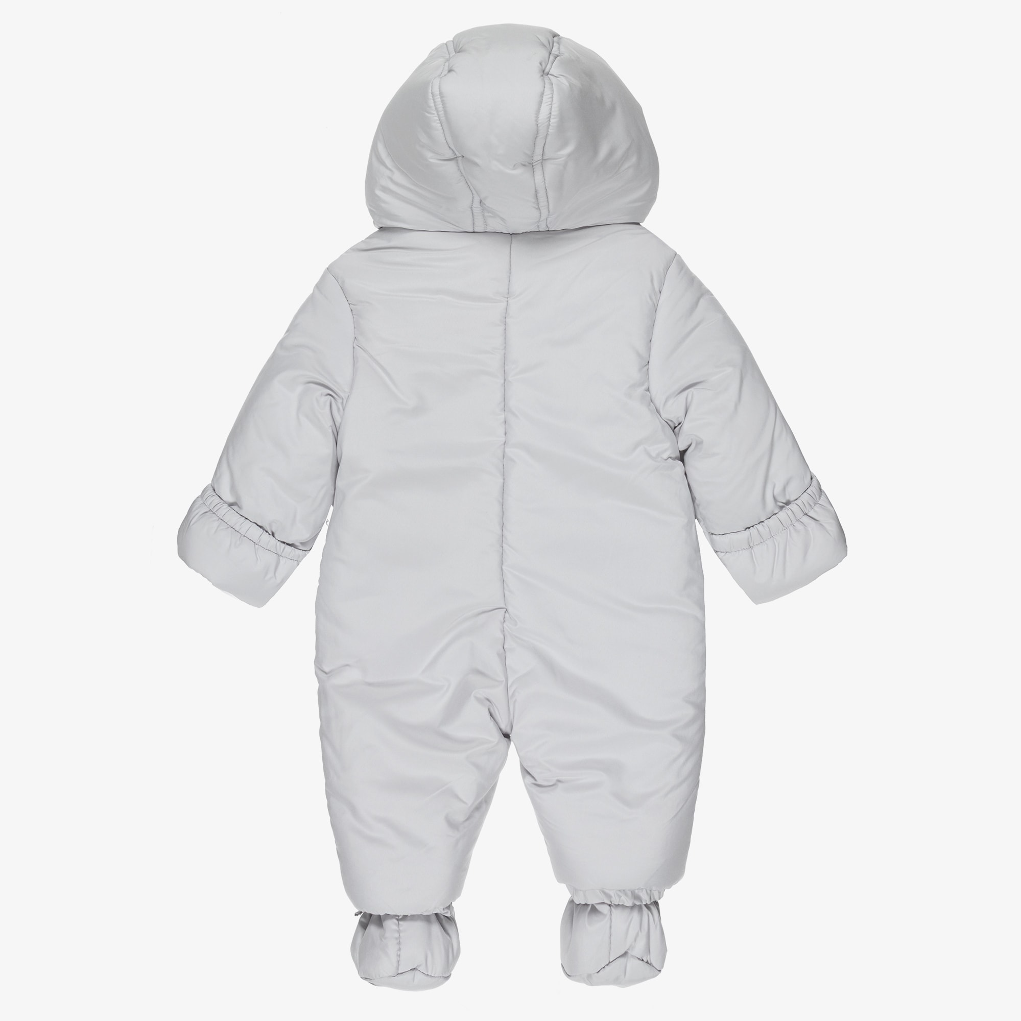 Grey Safari Animals Baby Snowsuit - View 2