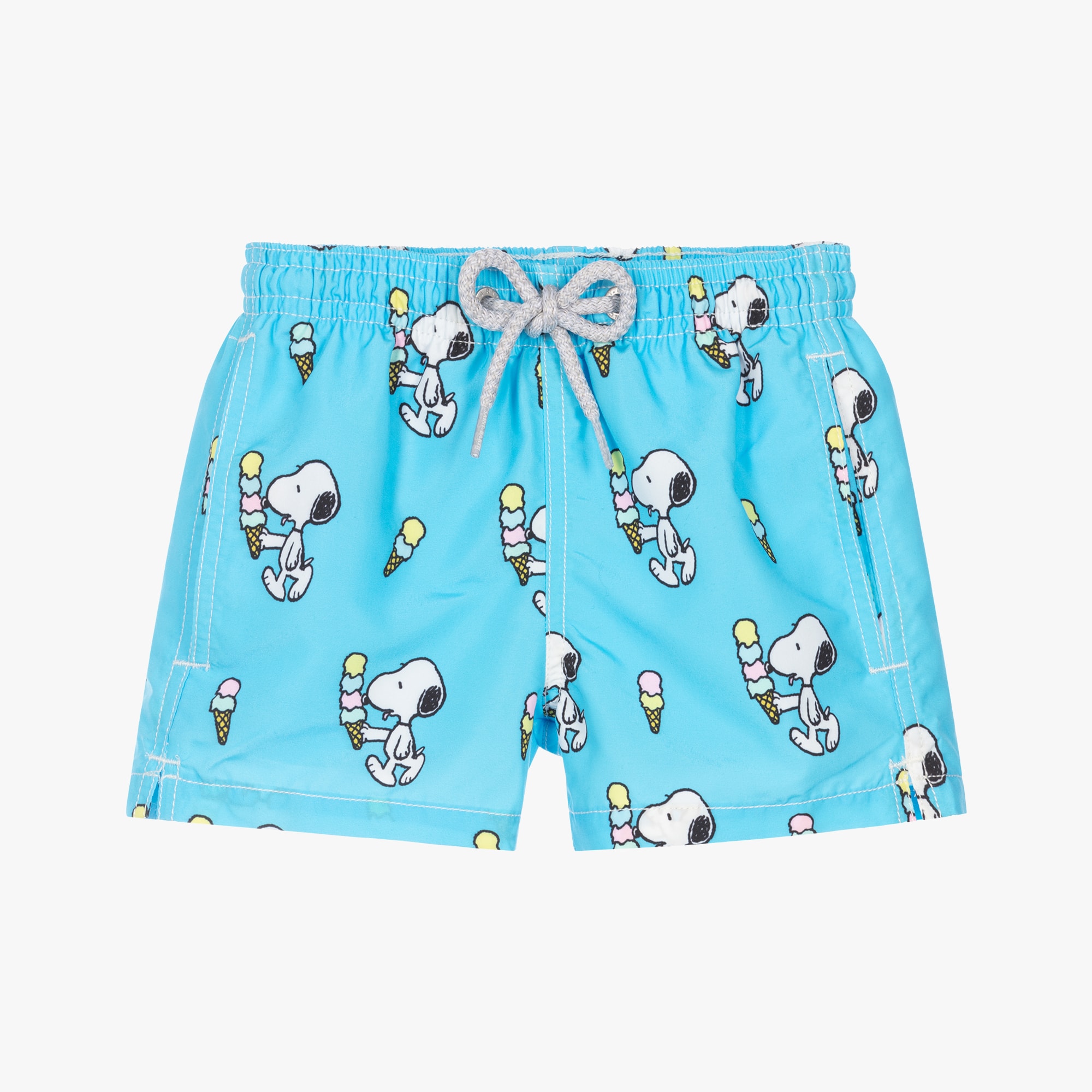 Boys Blue Ice Cream Cone Swim Shorts - View 1
