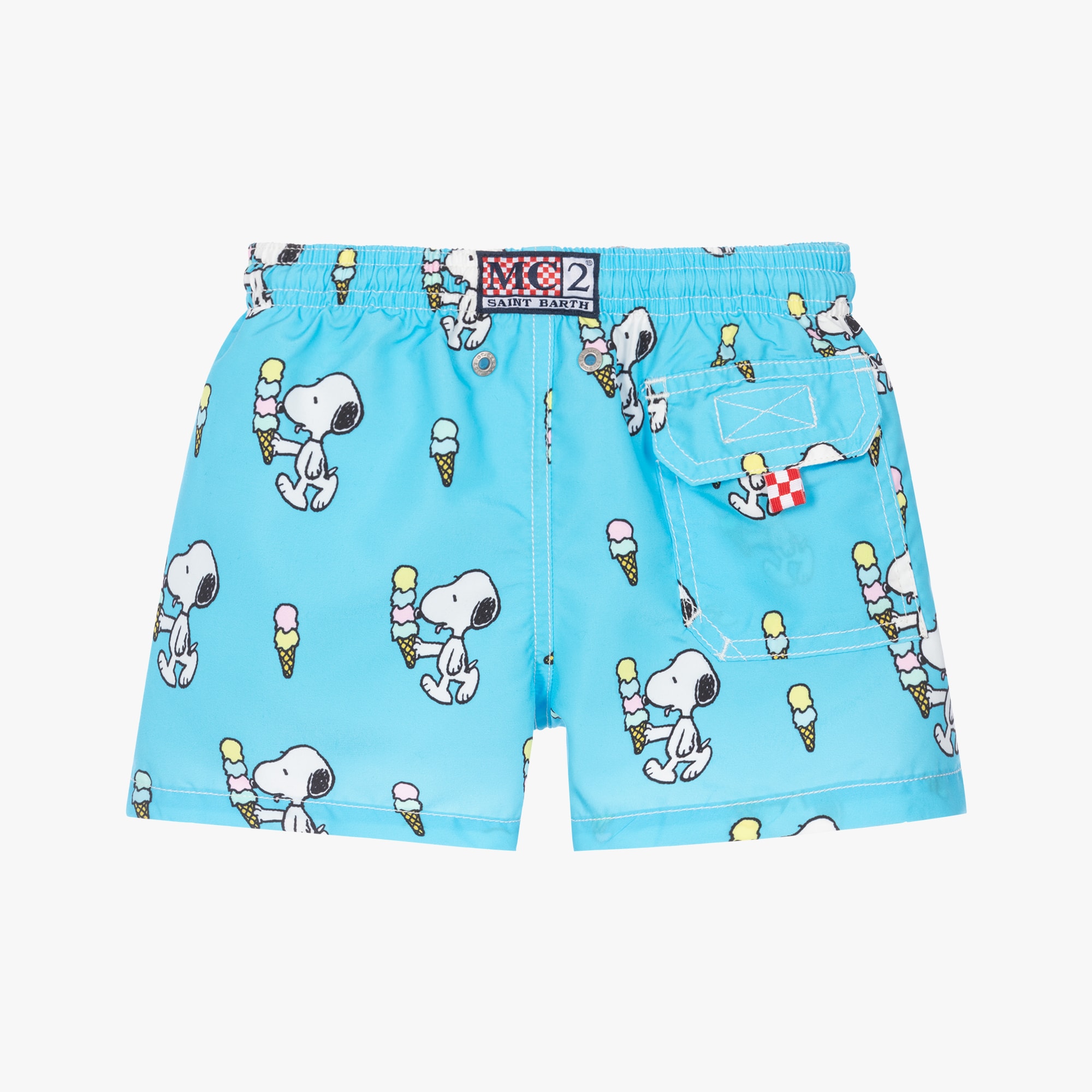 Boys Blue Ice Cream Cone Swim Shorts - View 2