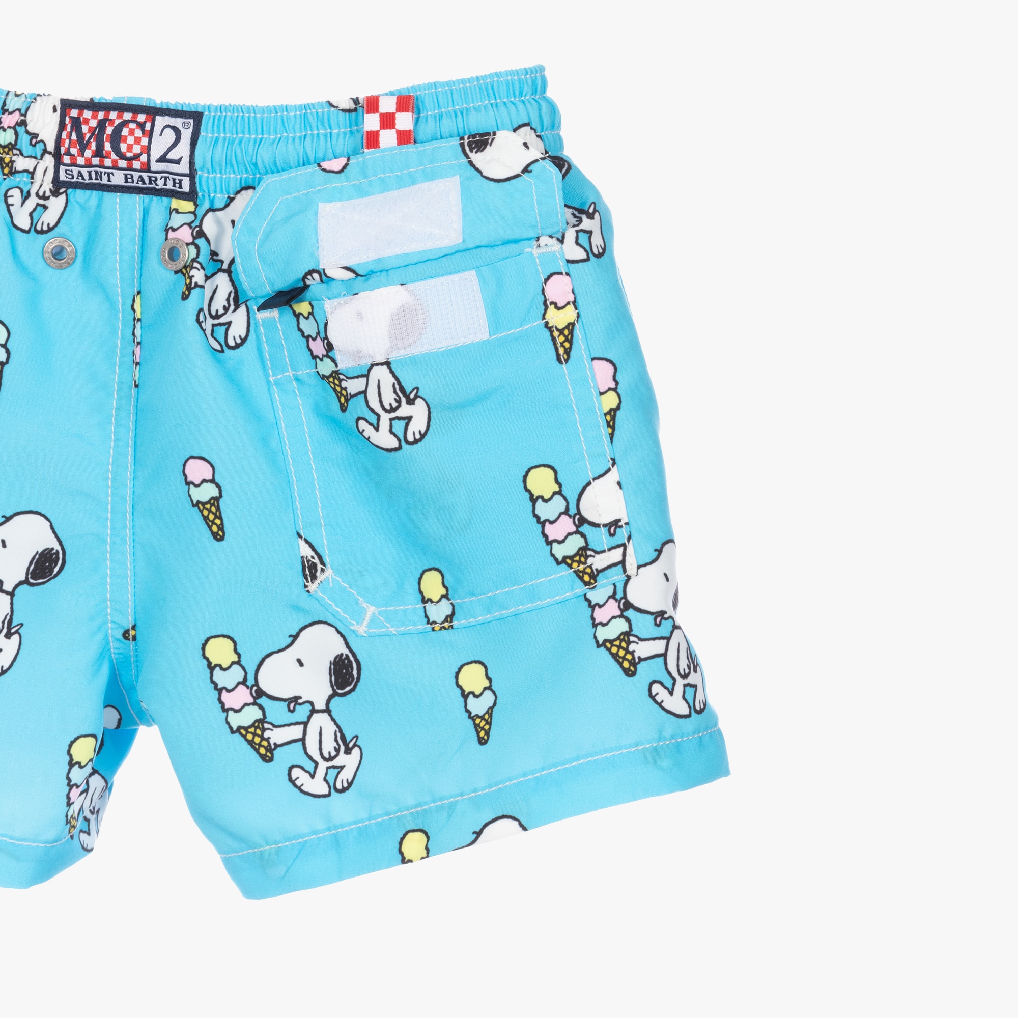 Boys Blue Ice Cream Cone Swim Shorts - View 3
