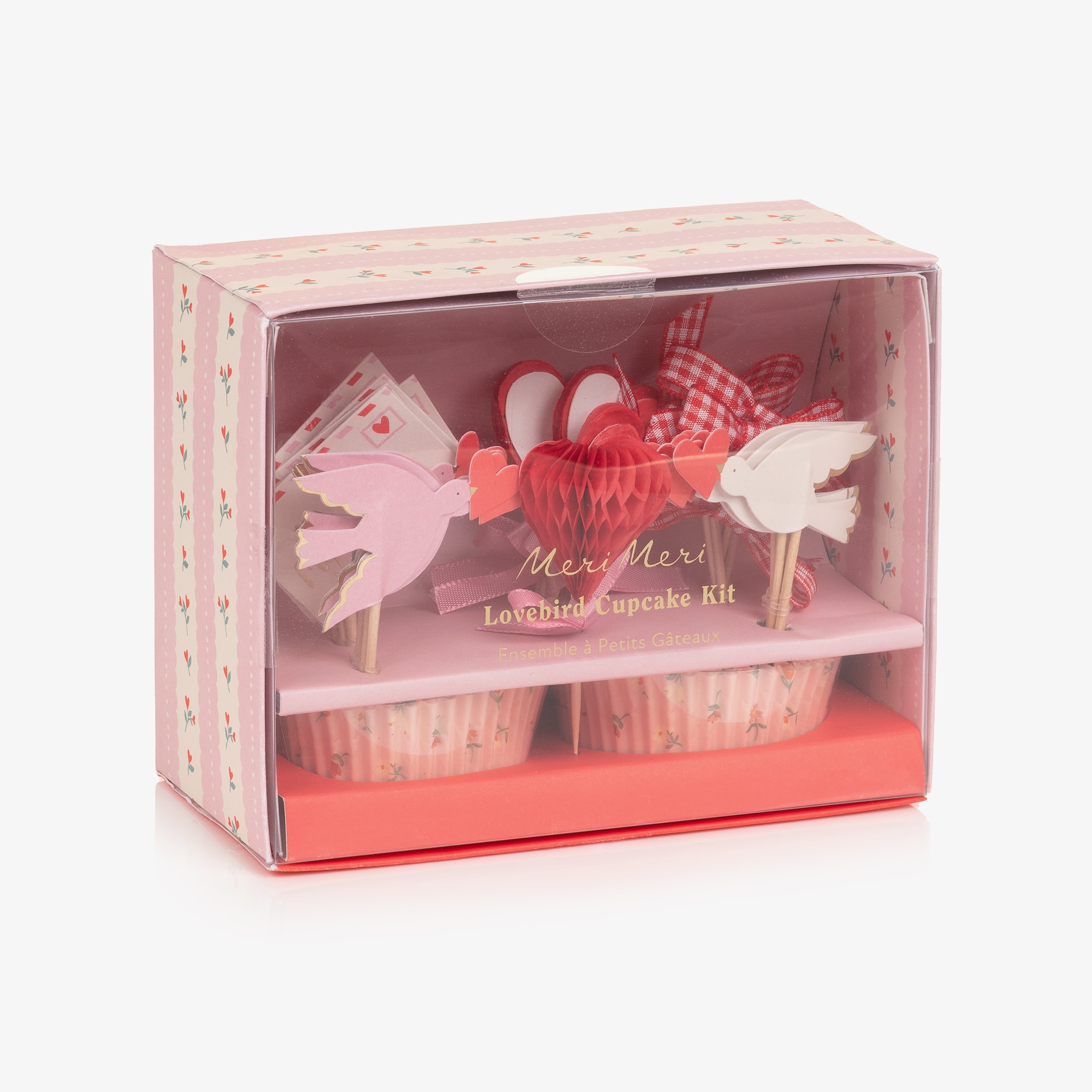Pink & Red Lovebird Cupcake Kit - View 1