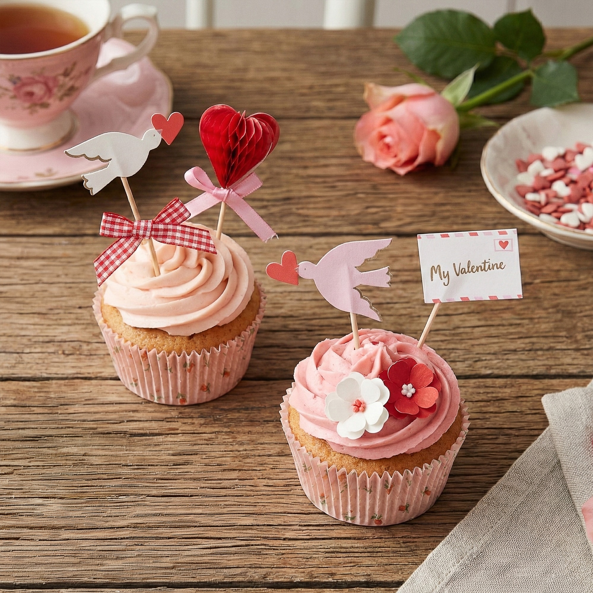 Pink & Red Lovebird Cupcake Kit - View 2
