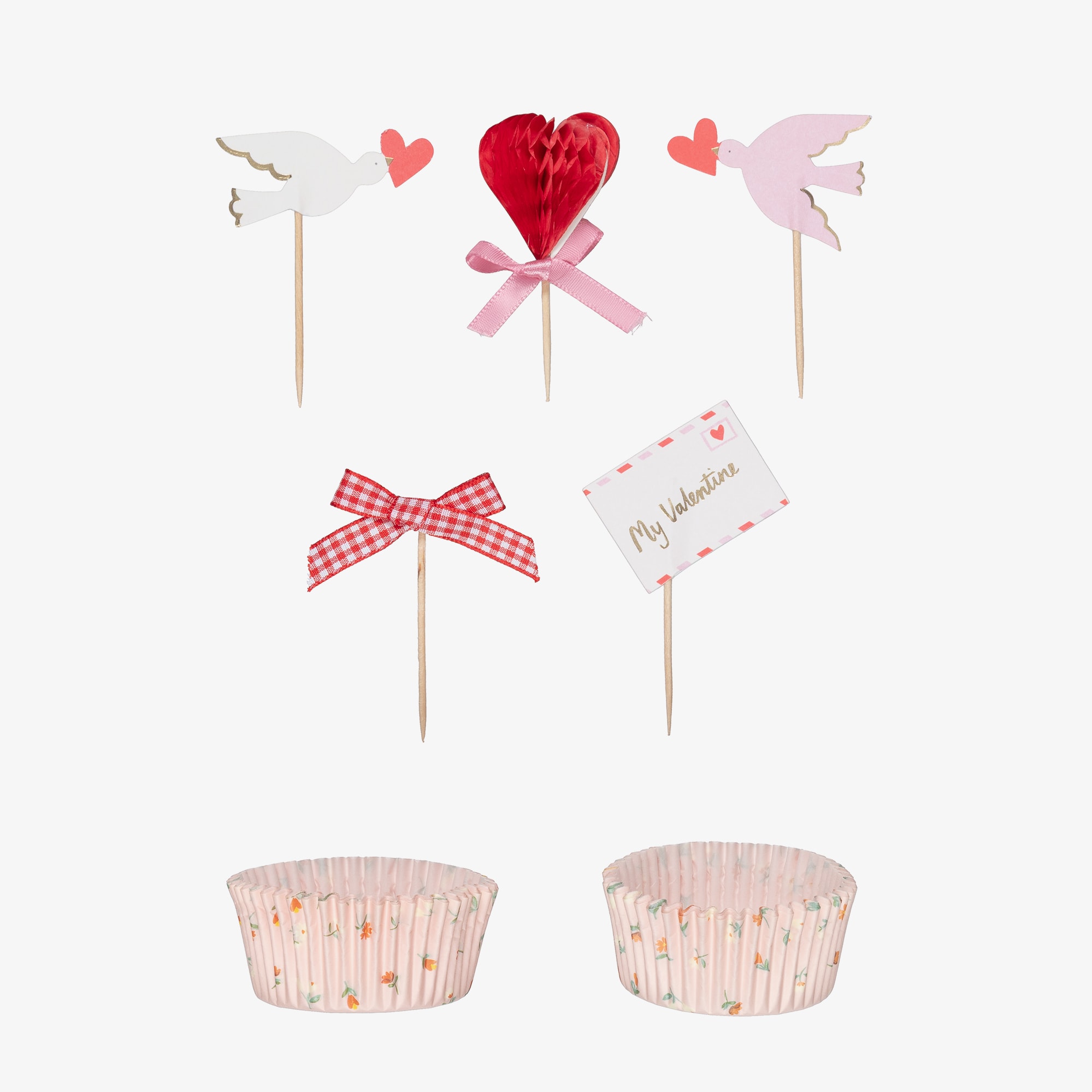 Pink & Red Lovebird Cupcake Kit - View 5