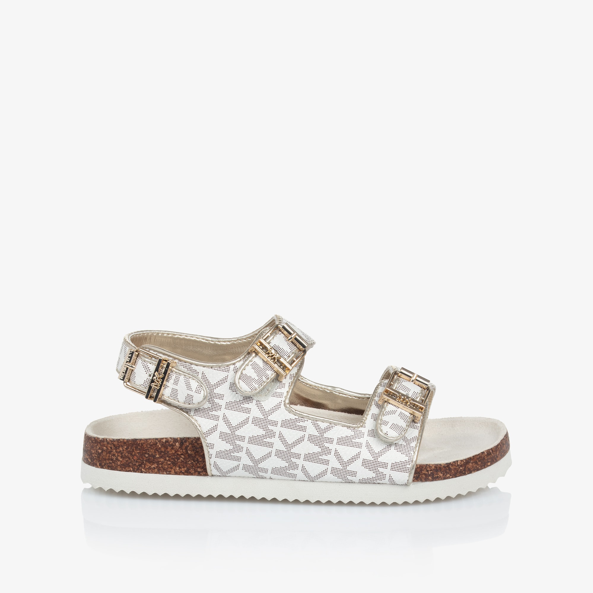 Girls Ivory Faux Leather Sandals - View 4