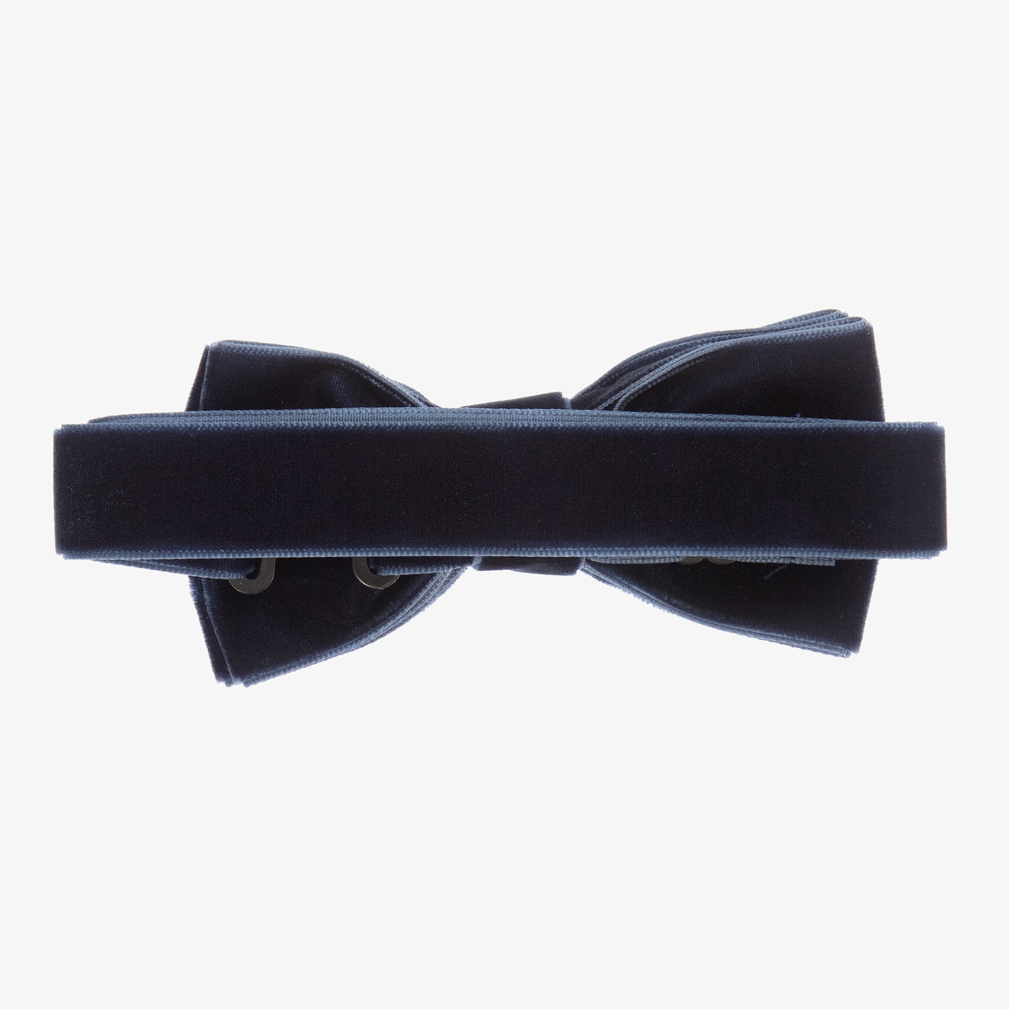 Black Velvet Bow Tie (10cm) - View 2