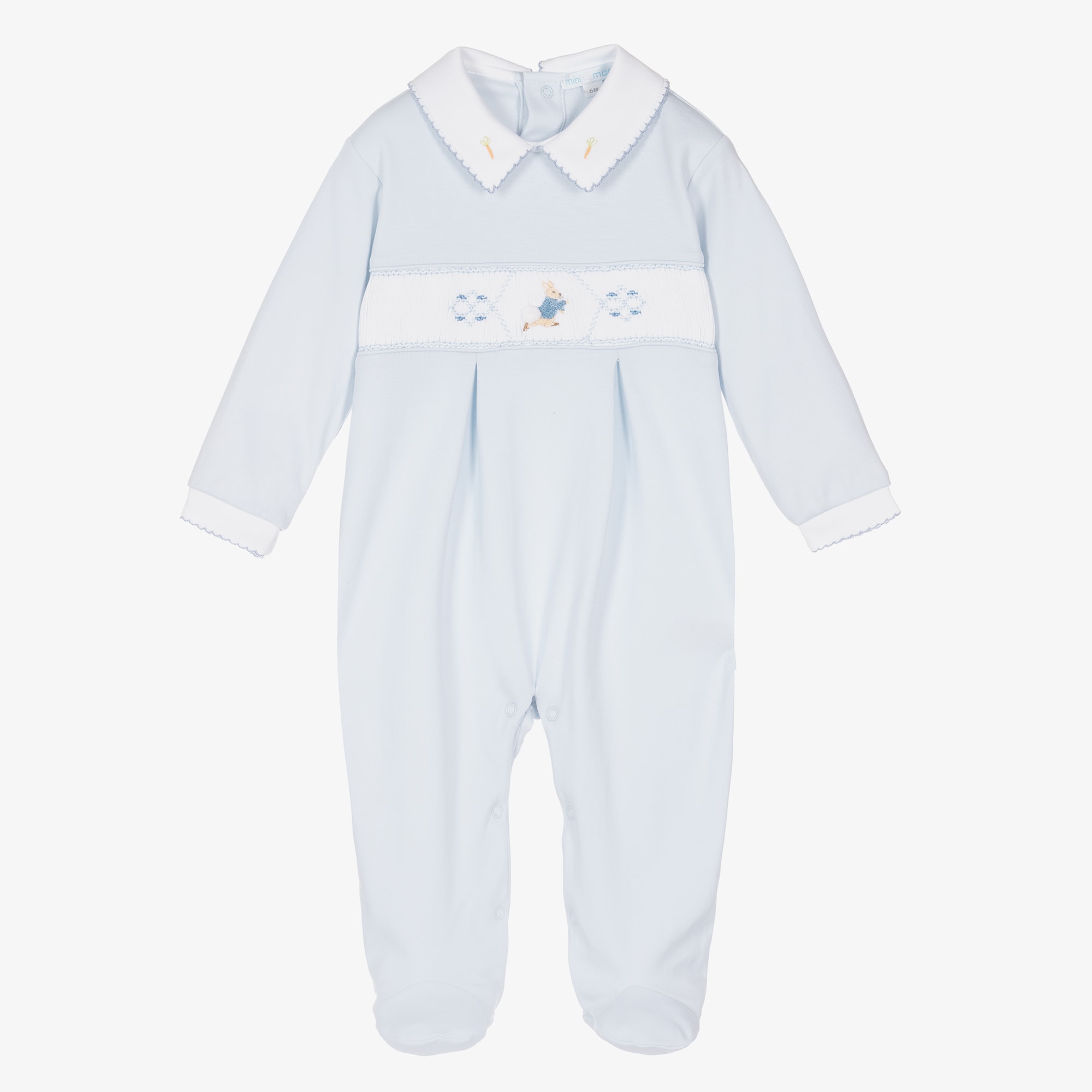 Boys Blue Peter Rabbit & Co Babygrow - View 1