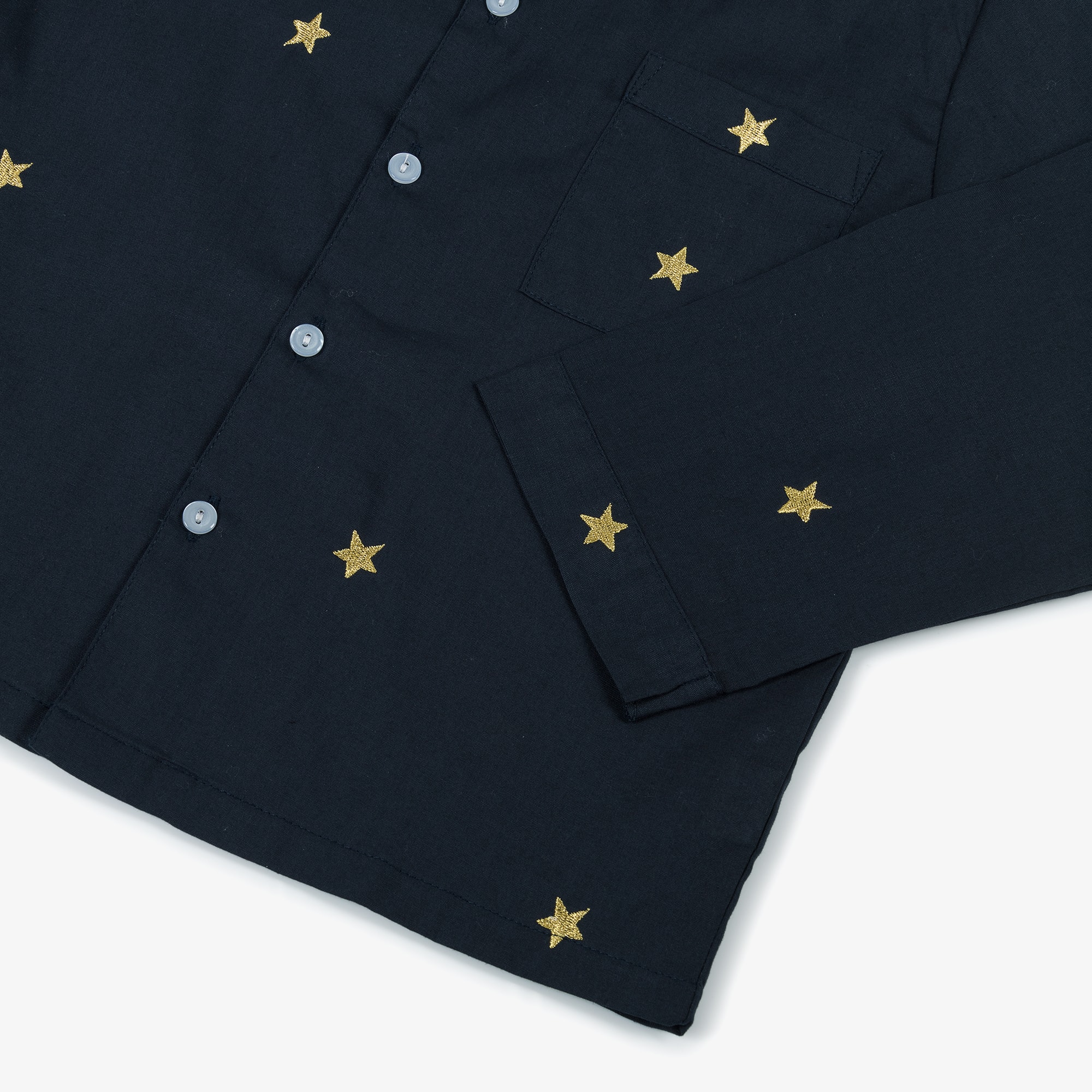 Girls White & Gold Star Cotton Pyjamas - View 5