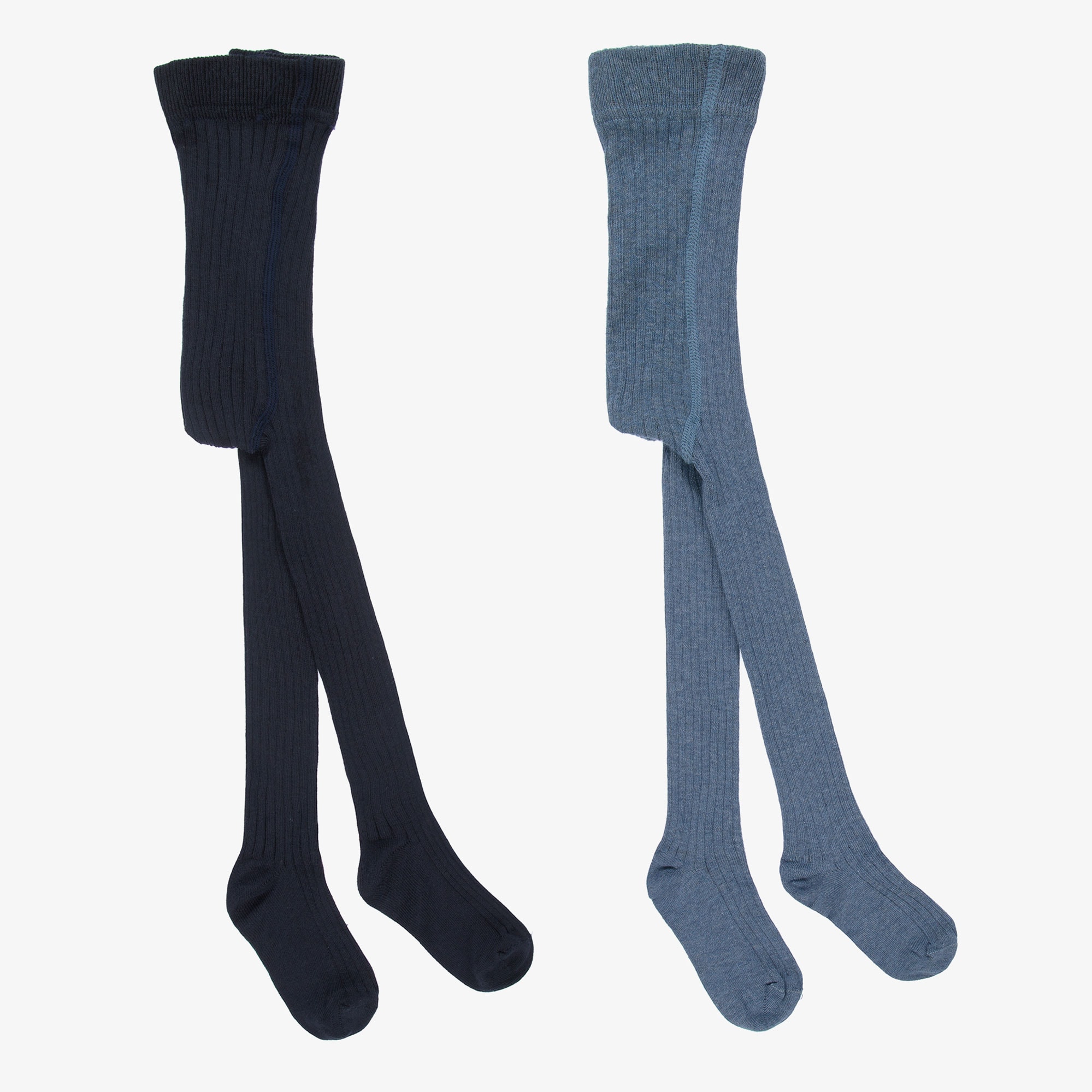 Two Tone Blue Tights (2 Pack) - View 1