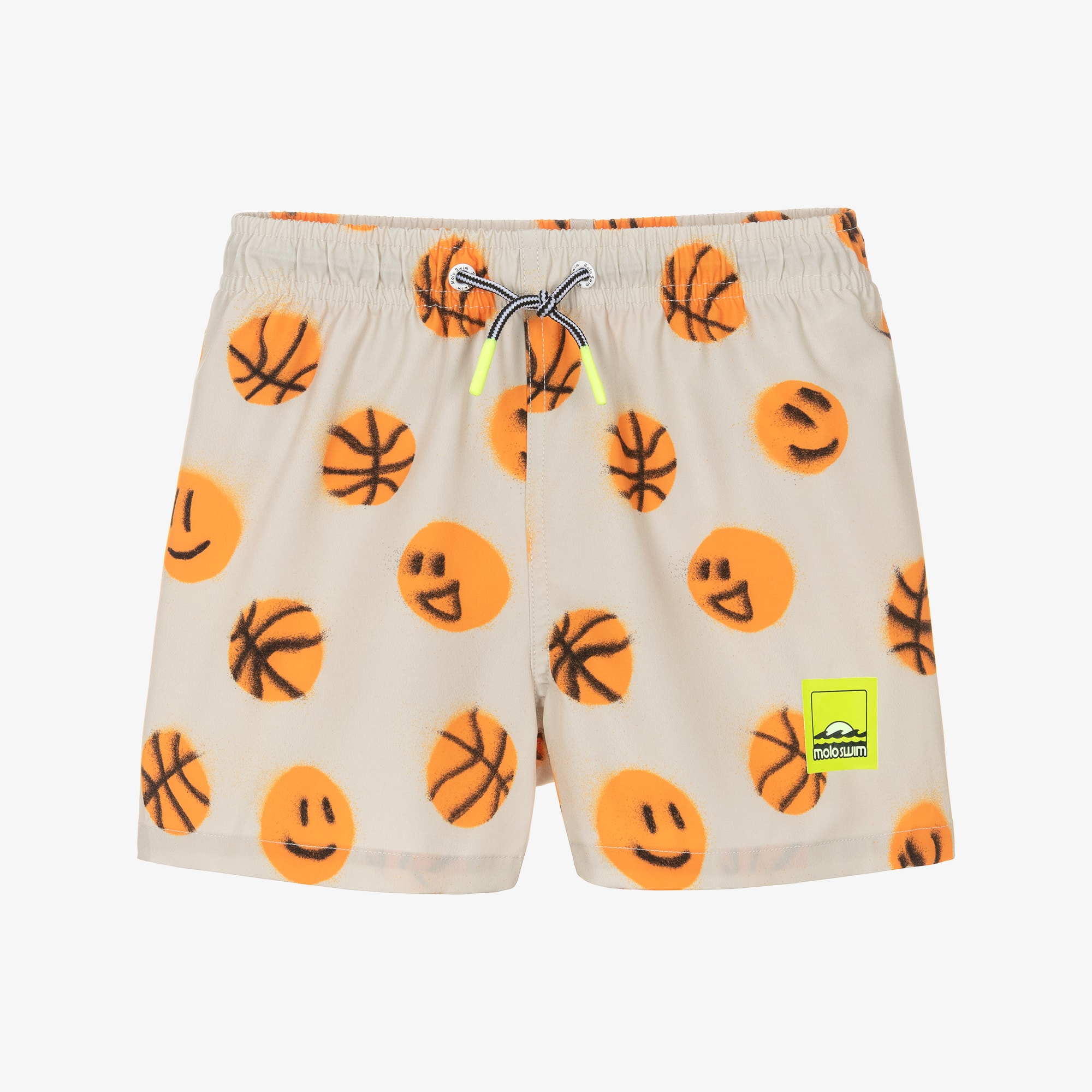Boys Blue Smiling Palm Tree Swim Shorts (UPF50+) - View 1