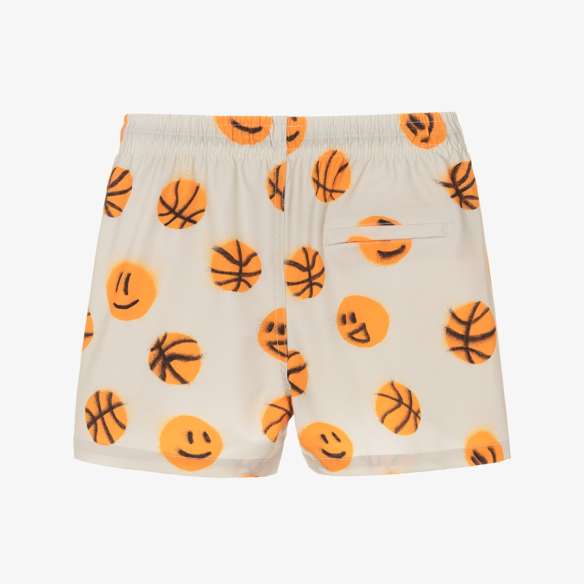 Boys Blue Smiling Palm Tree Swim Shorts (UPF50+) - View 3